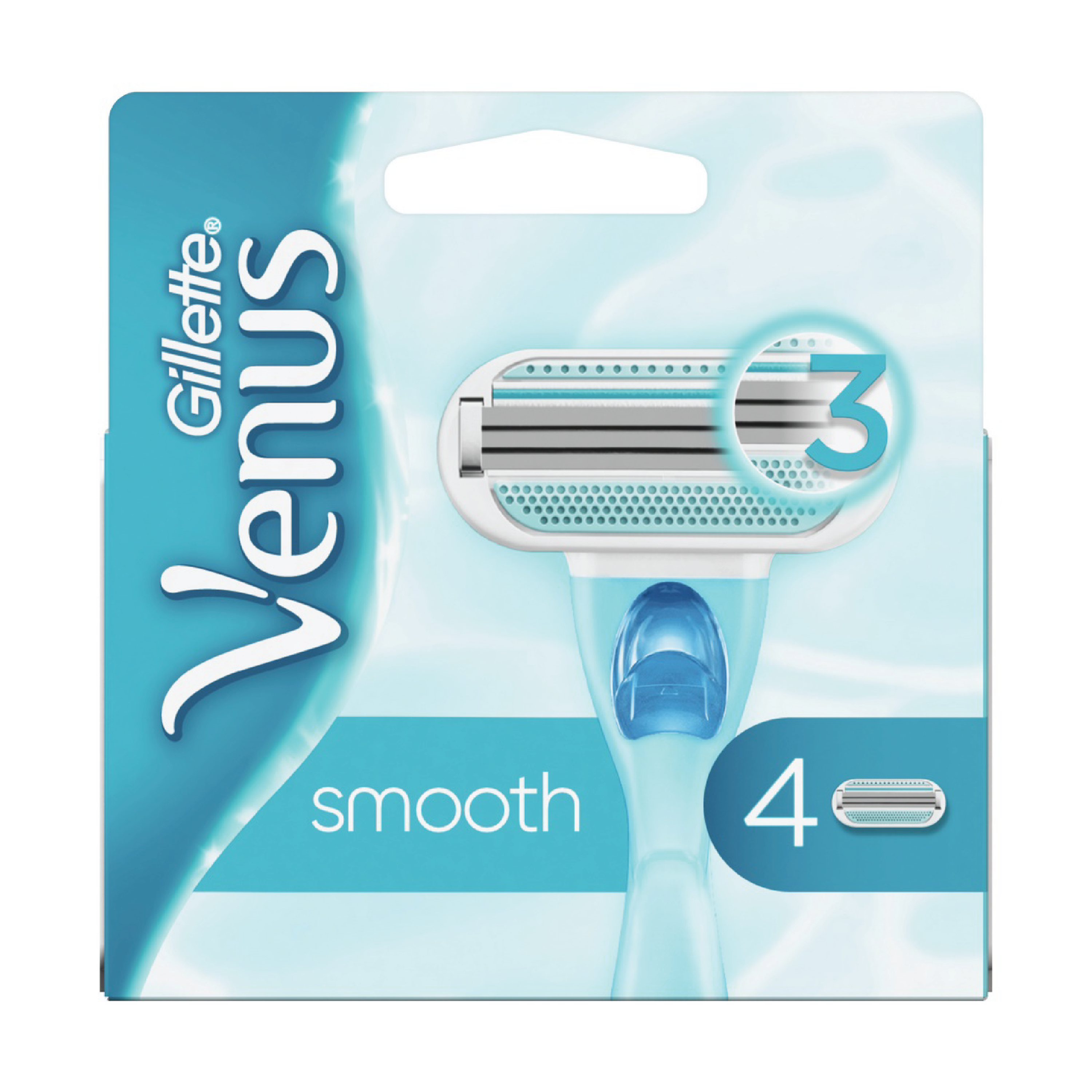 Gillette Venus Smooth Sensitive Barberblader, 4 stk