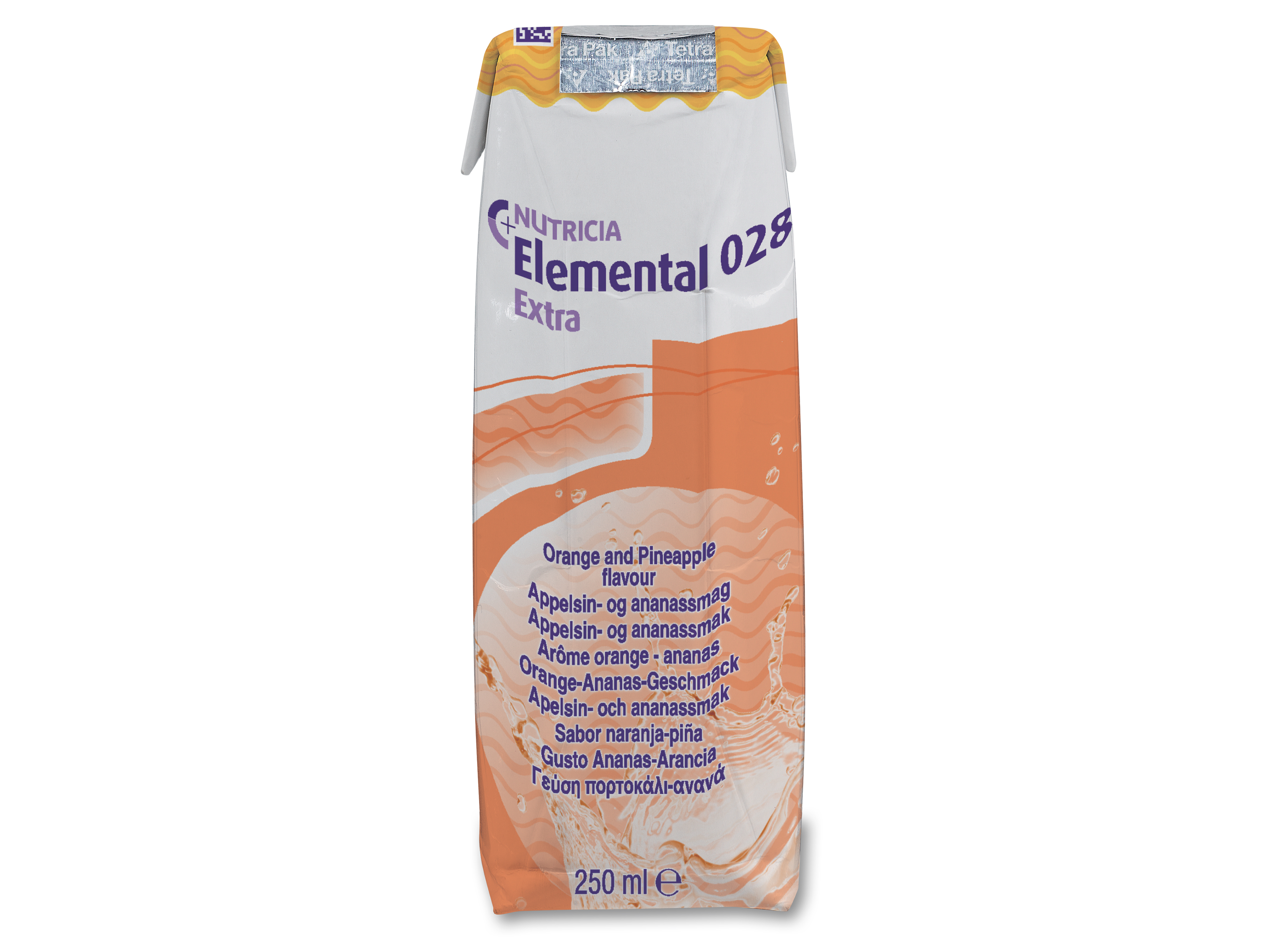 028 Extra LQ sykdomsspesifikk næringsdrikk, Appelsin/ananas, 18x250 ml