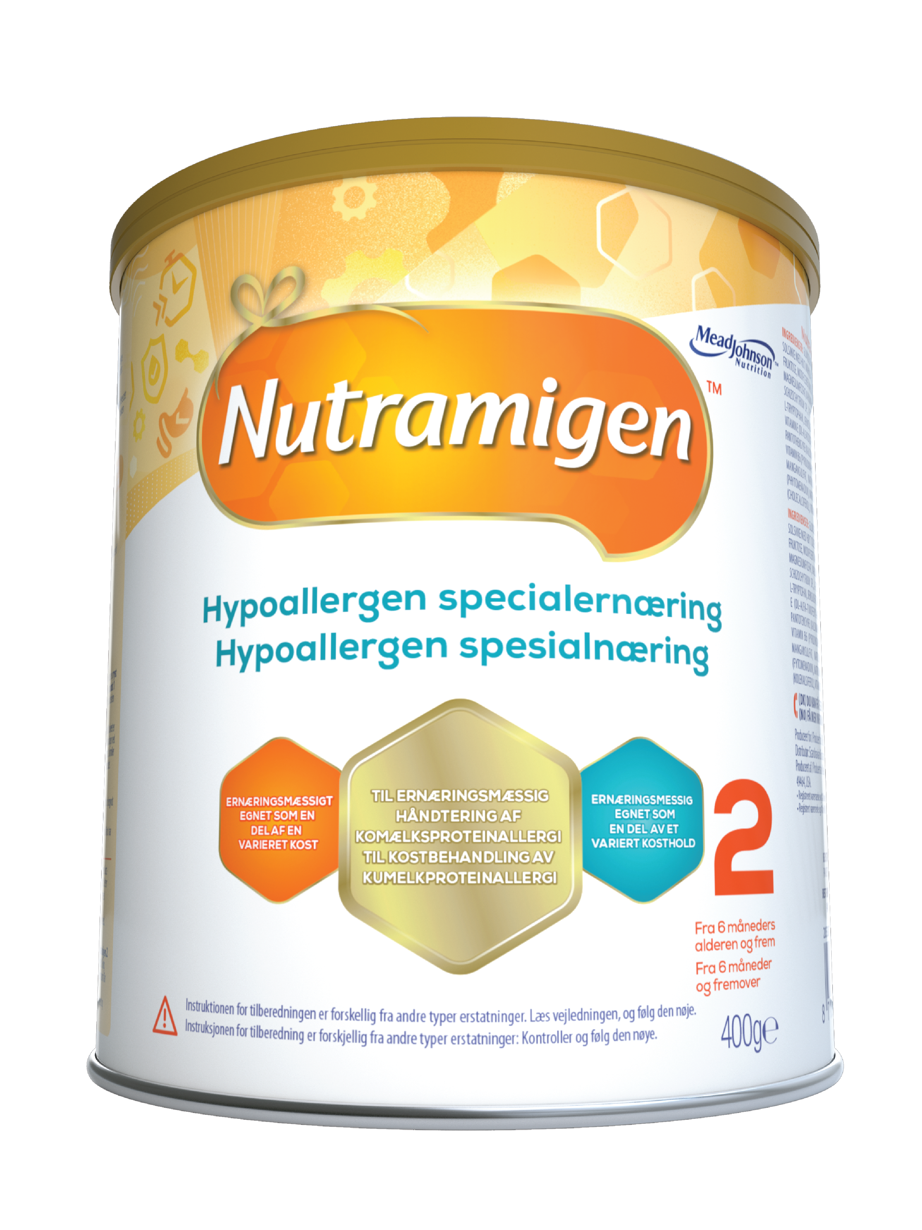 2 hypoallergen spesialnæring (morsmelkerstatning), 6mnd+, 400 gram