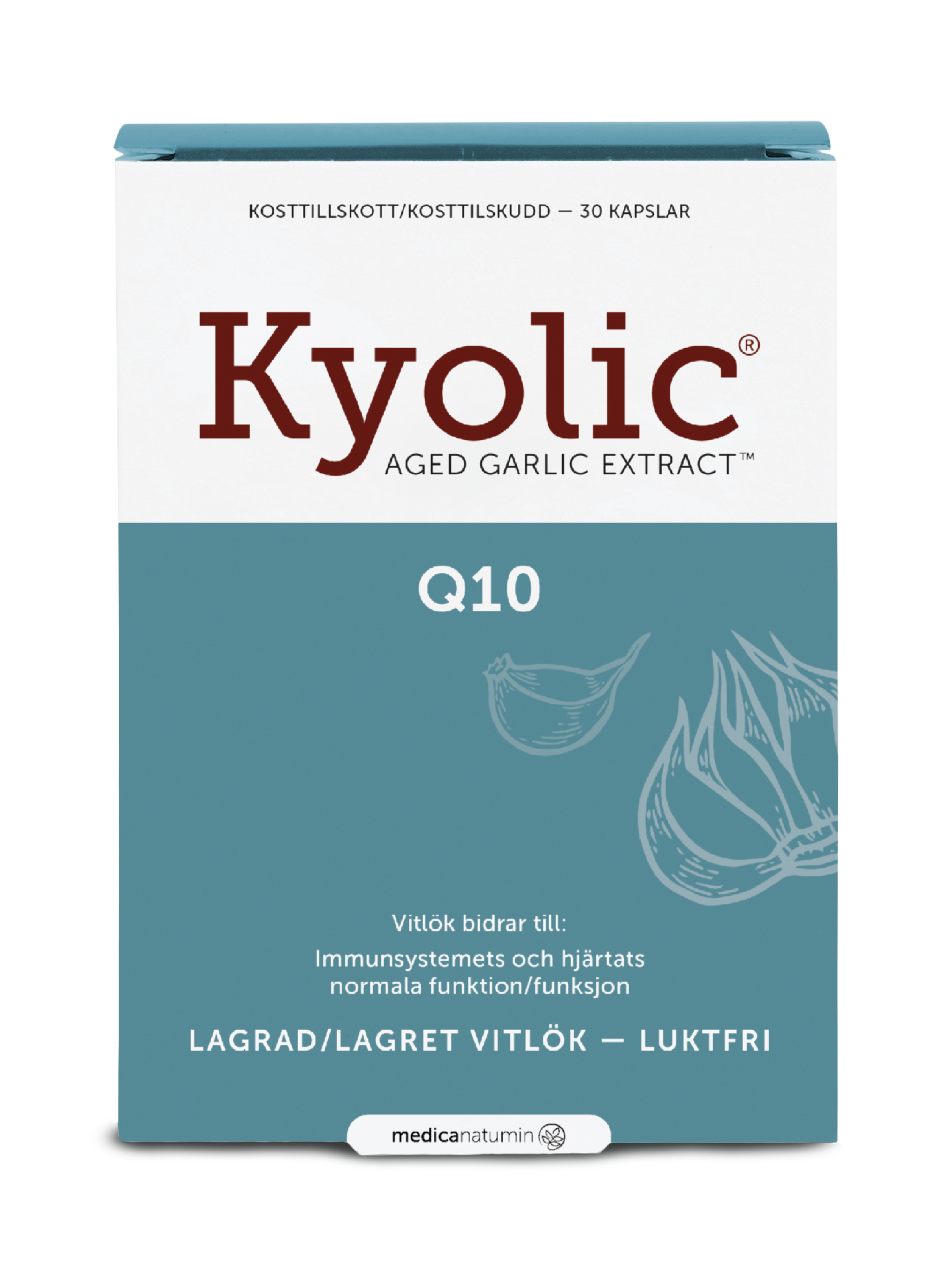 Aged Garlic Extract + Q10, kapsler, 30 stk.