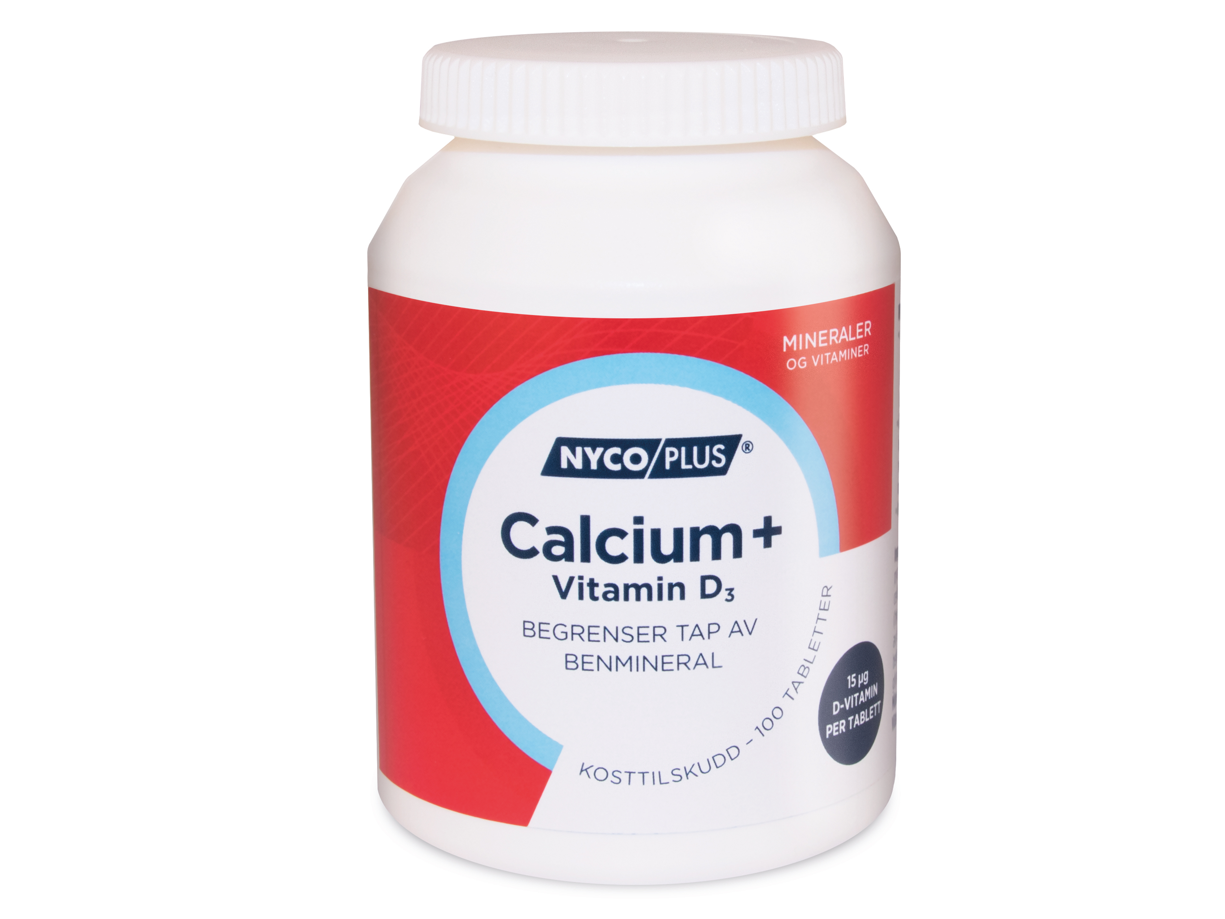 Calcium m/D-vitamin, 100 tabletter