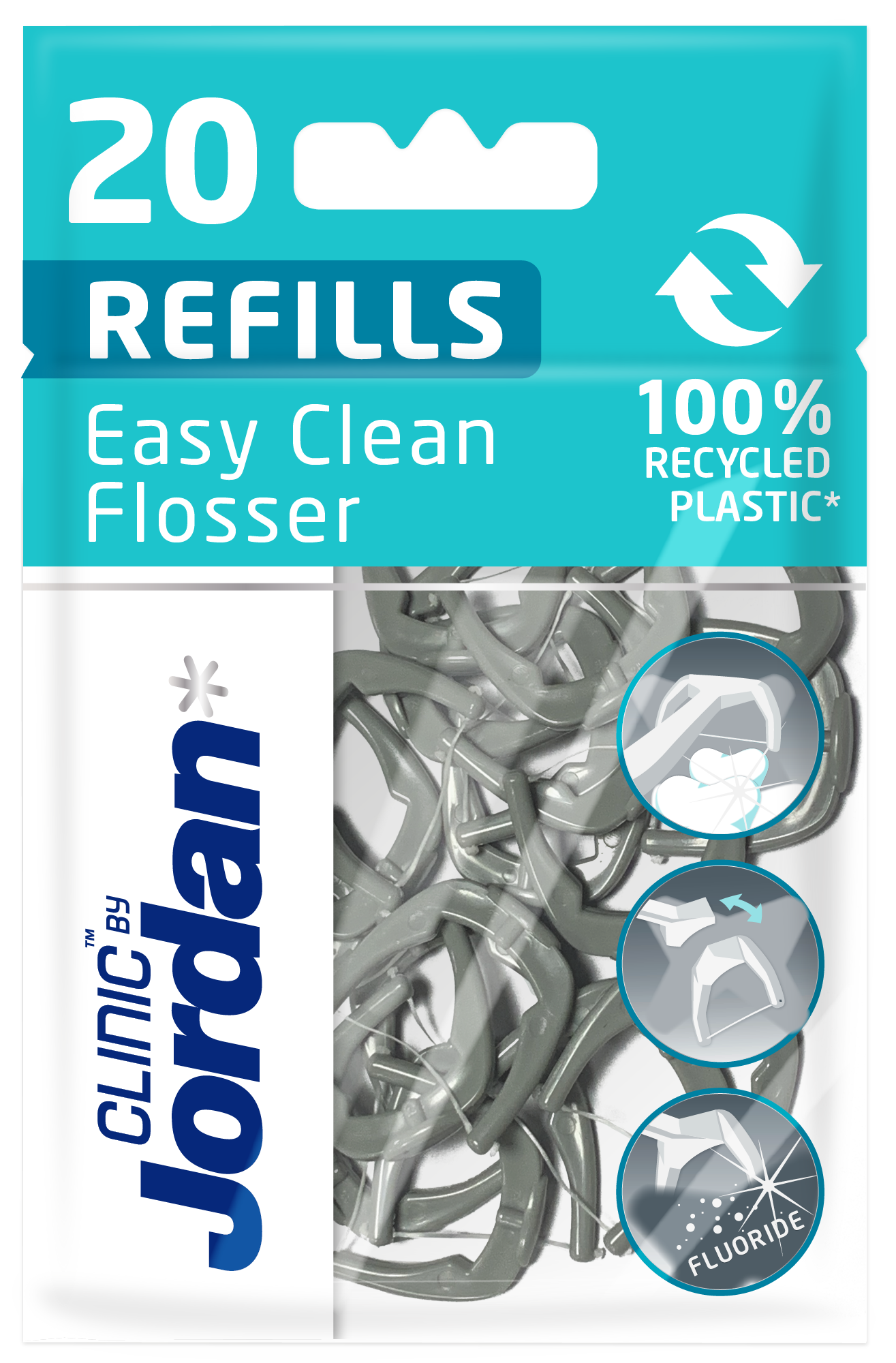 Clinic Easy Clean Floss Refill, 20 stk
