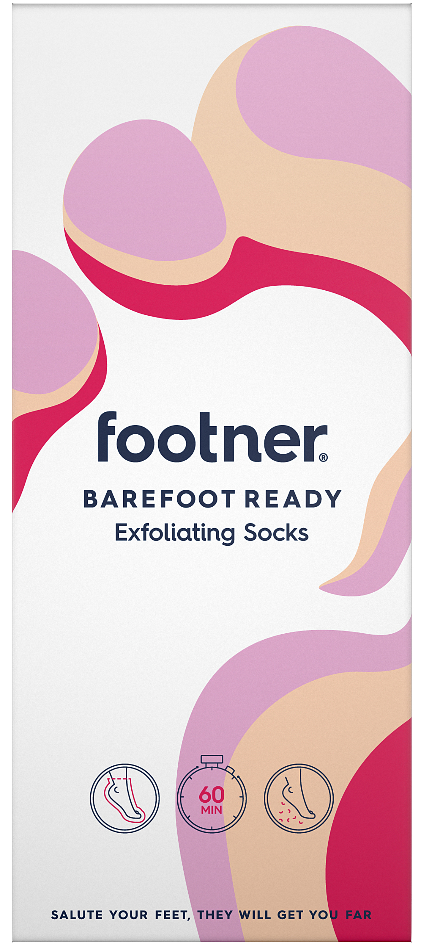 Exfoliating socks, 1 par