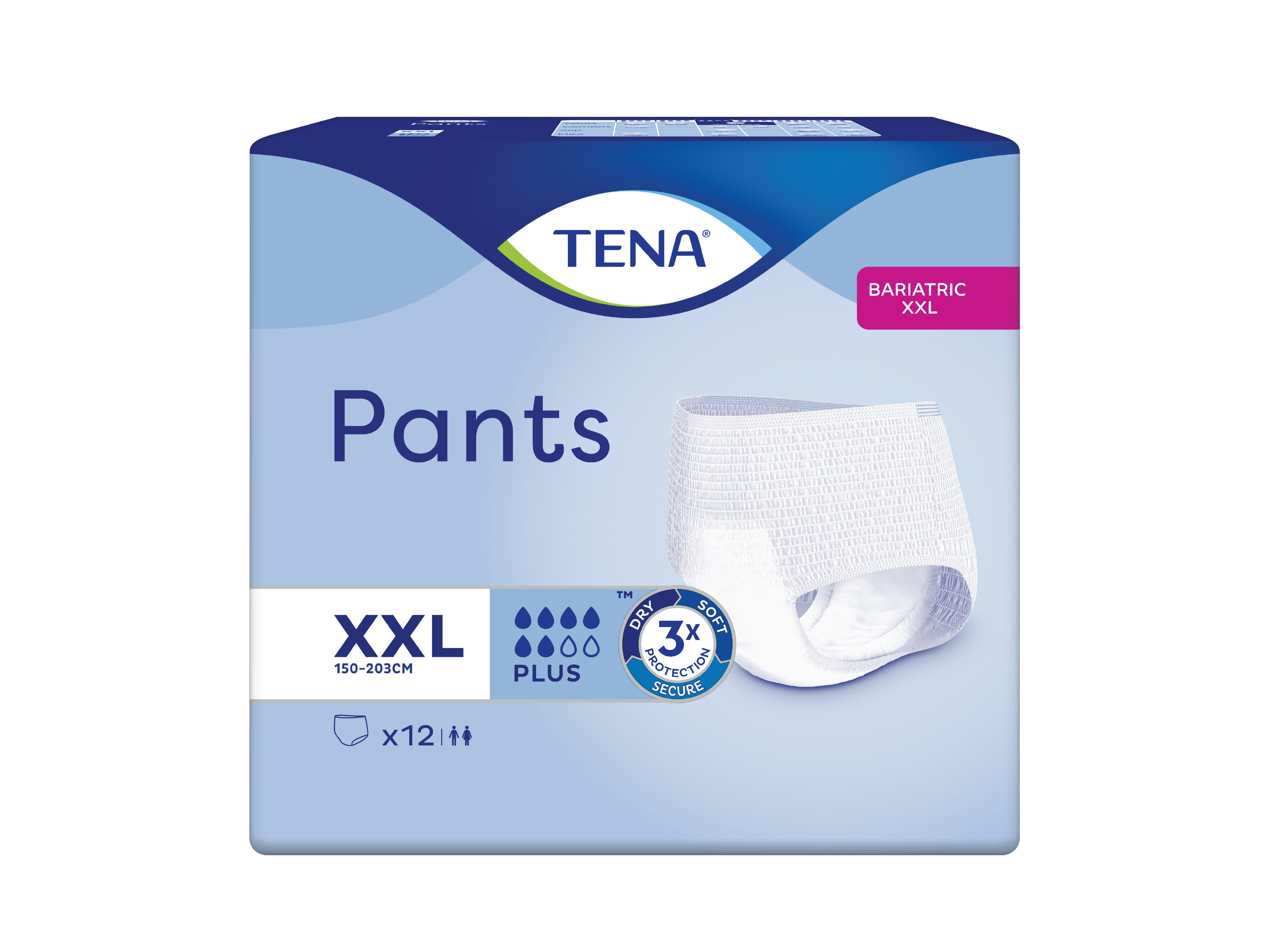Pants Bariatric Plus, XXlarge, 12 stk