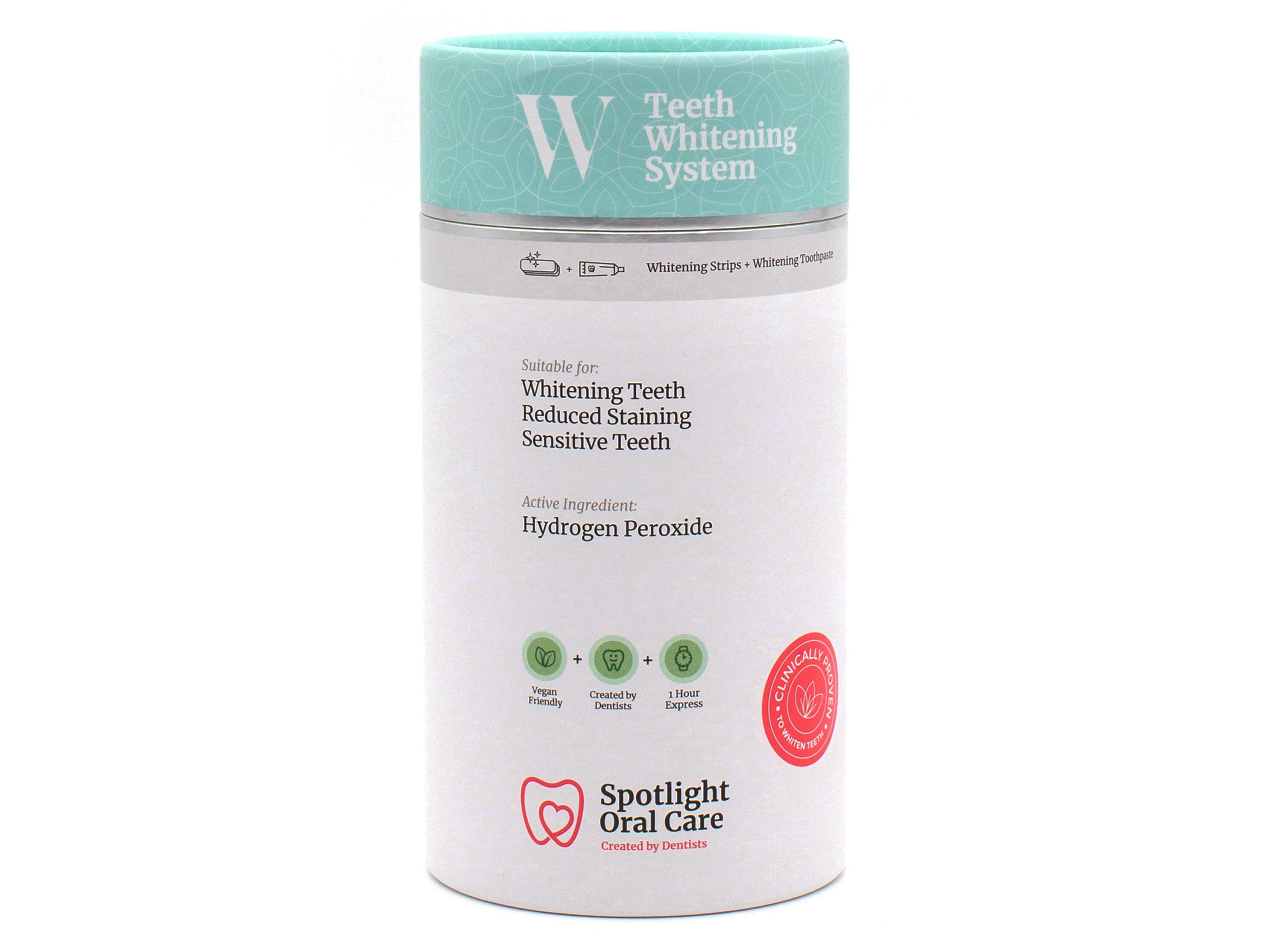Teeth Whitening System, Strips 28 stk. + Tannkrem 100 ml