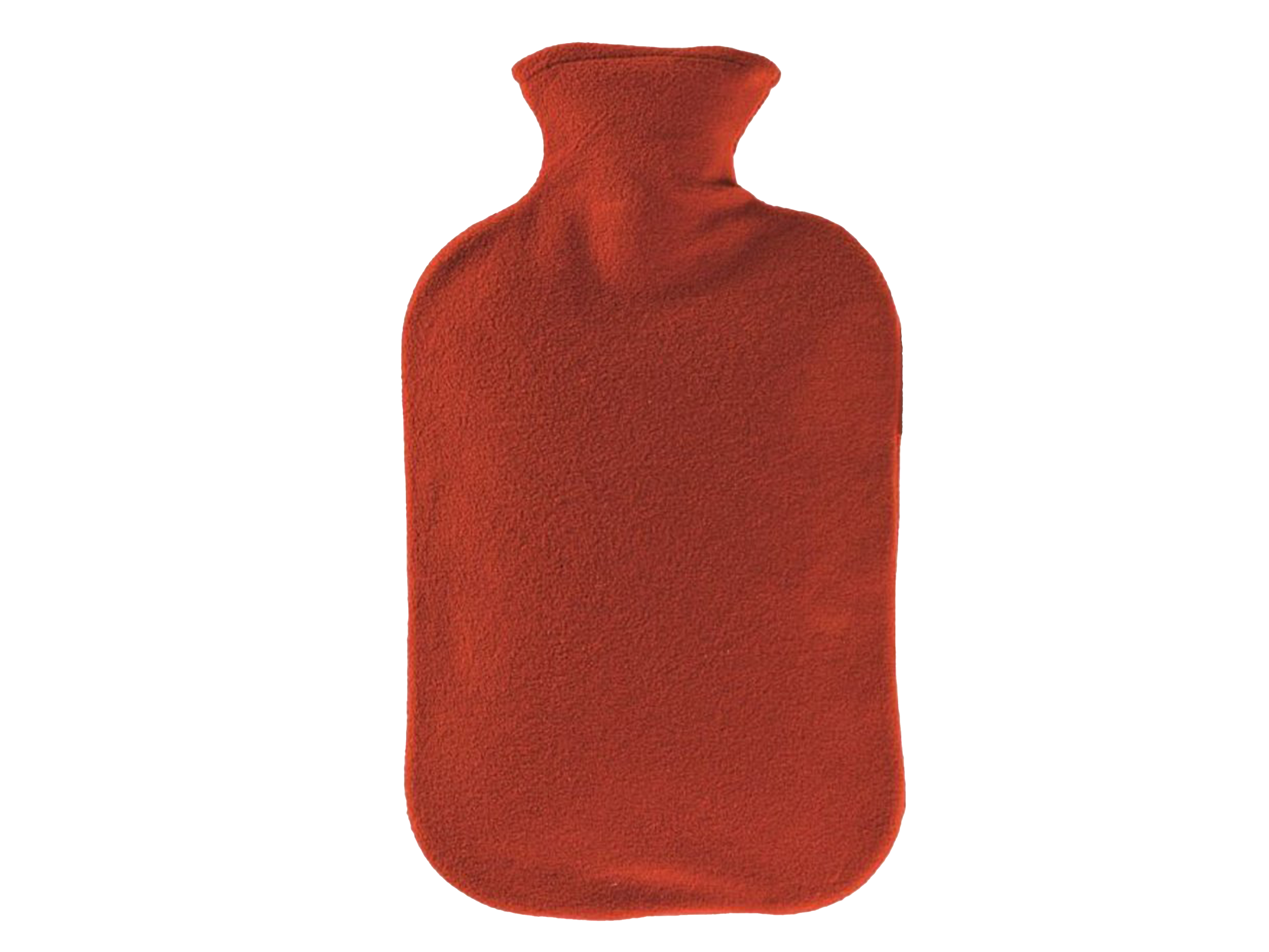 Varmeflaske m/fleecetrekk, Rød, 2L