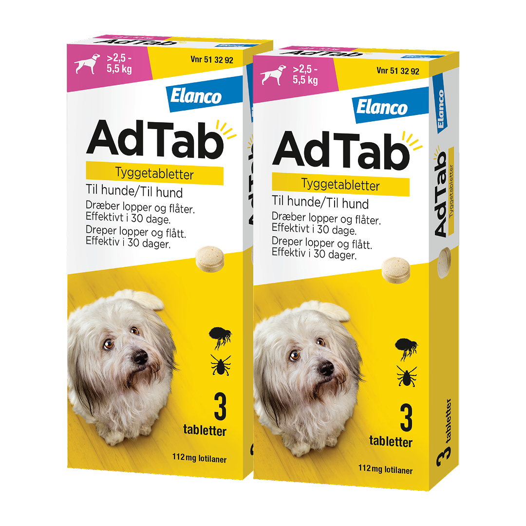 112 mg tyggetabletter til hund x2