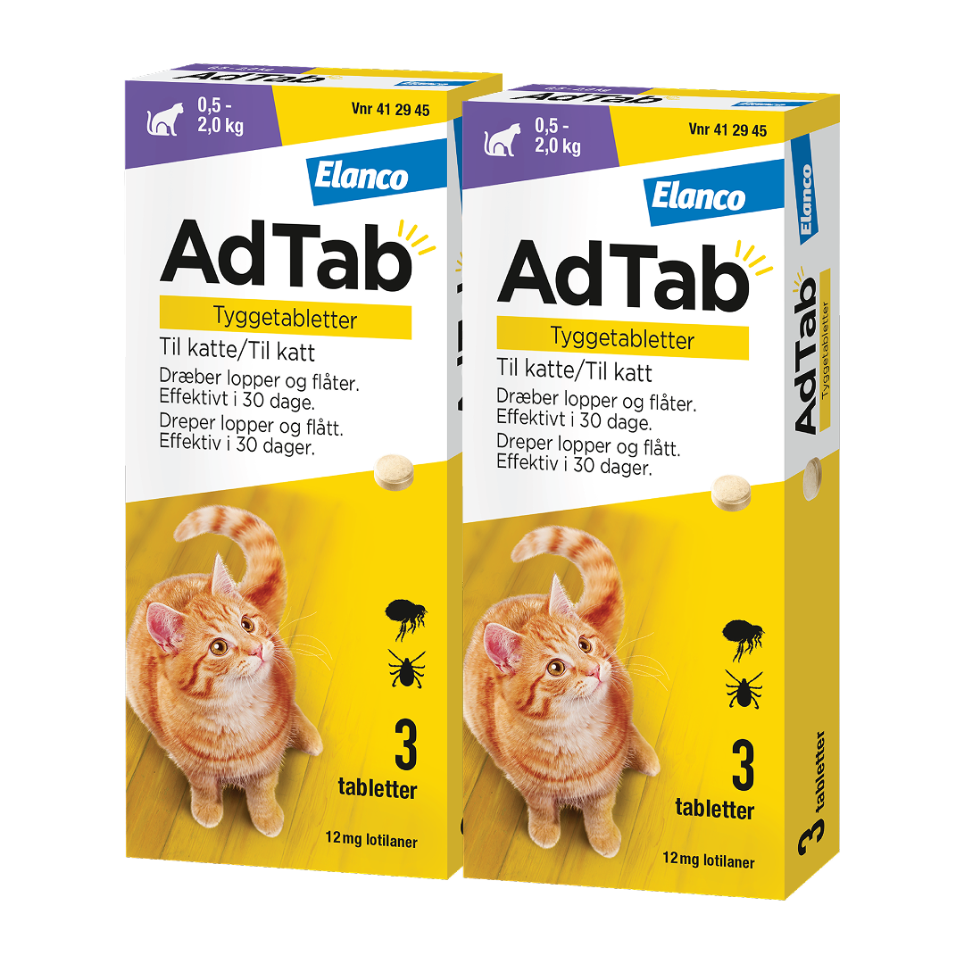 12 mg tyggetabletter til katt x2