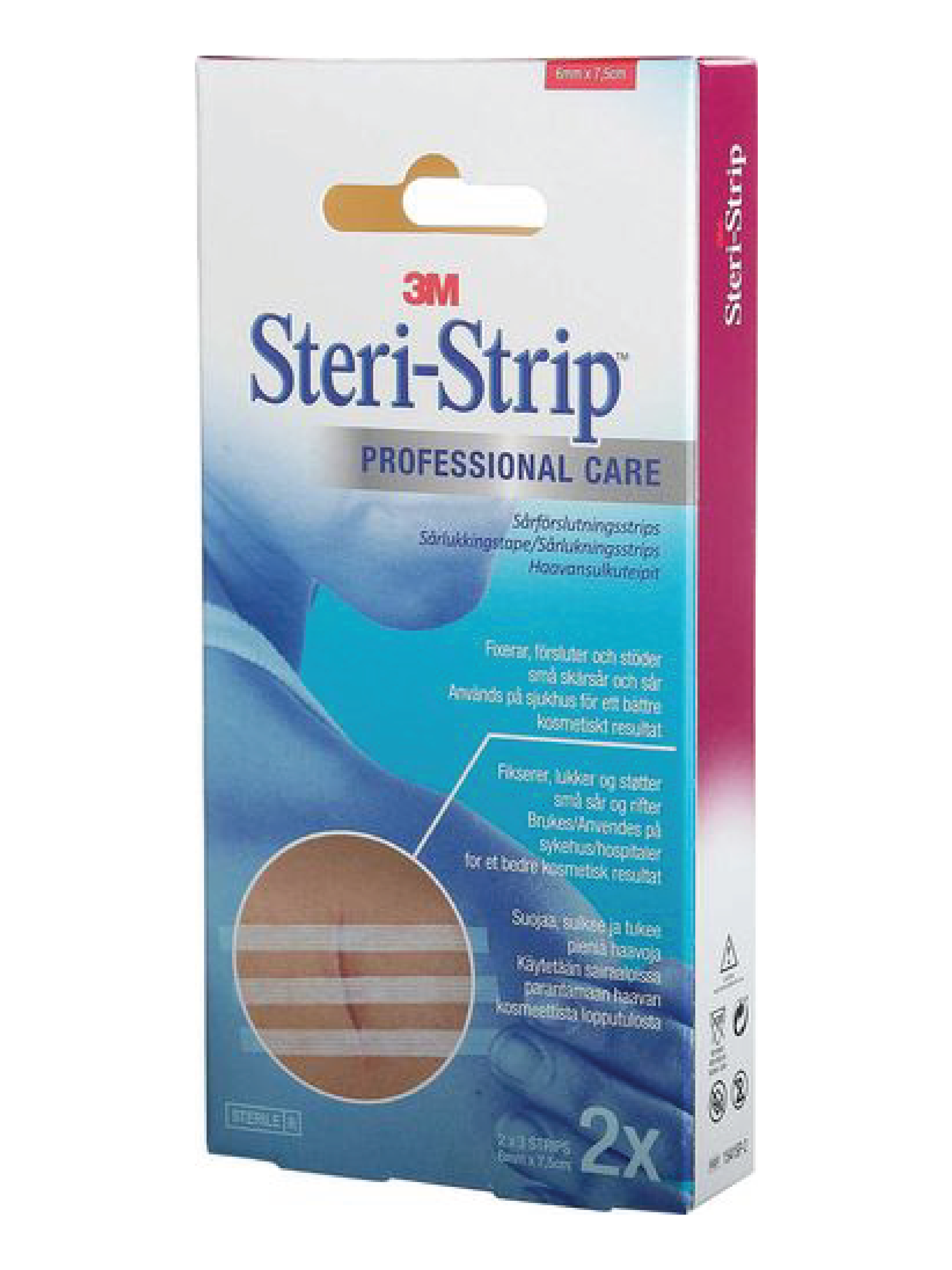 3M Steri-Strip Professional Care, Sårlukkingstape, 2x3 strips