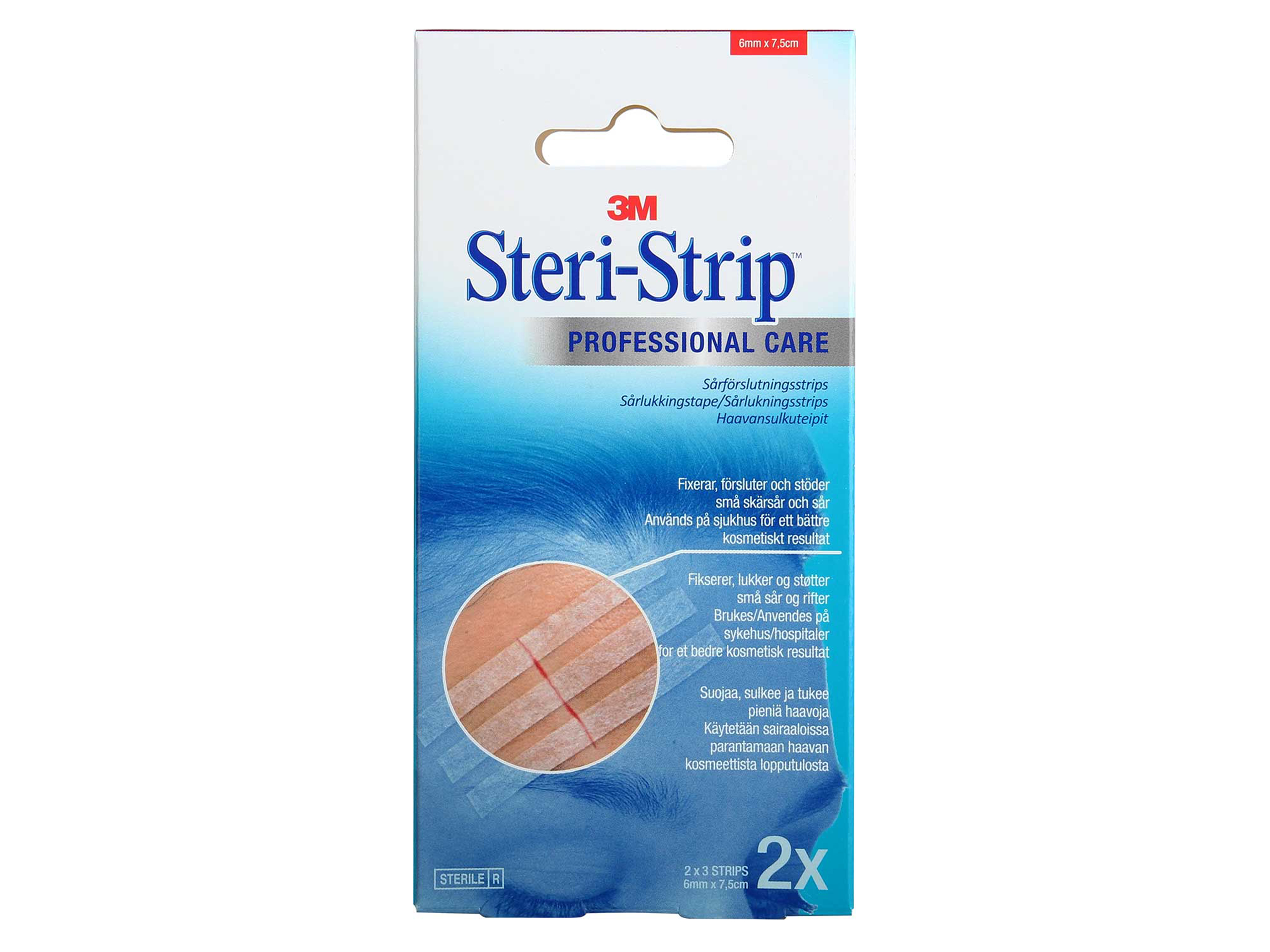 3M Steri-Strip Professional Care, Sårlukkingstape brun, 2x3 strips