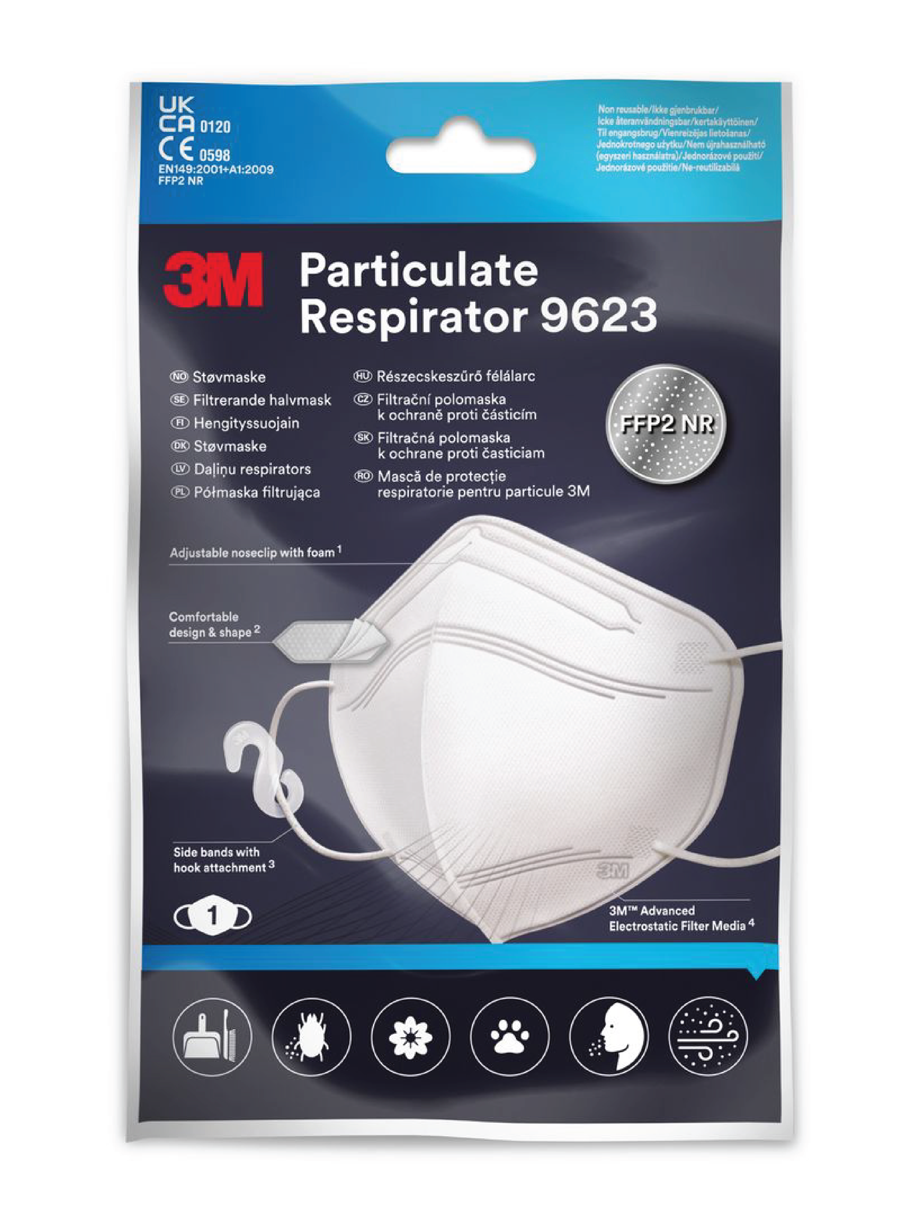 3M Støvmaske Particulate Respirator 9623, 1 stk