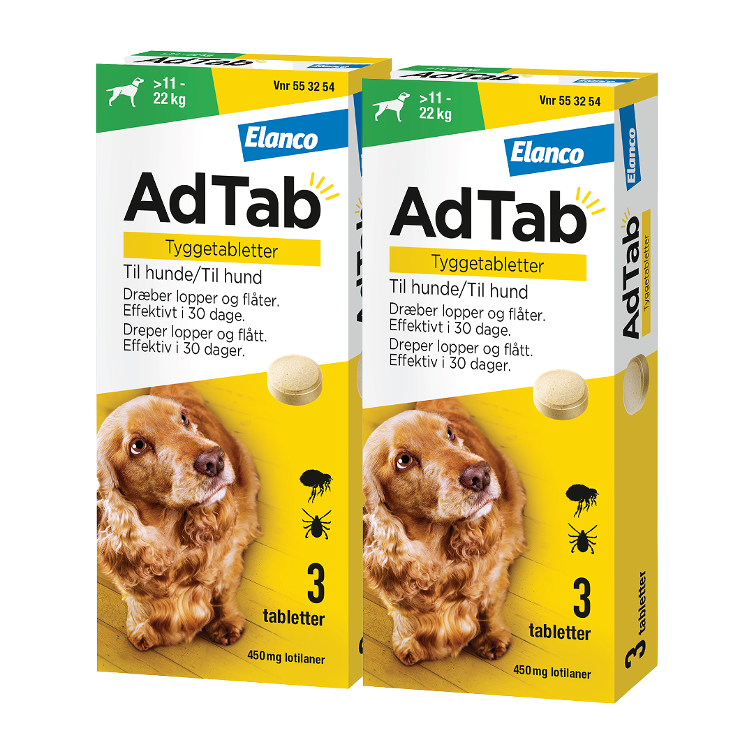450 mg tyggetabletter til hund x2