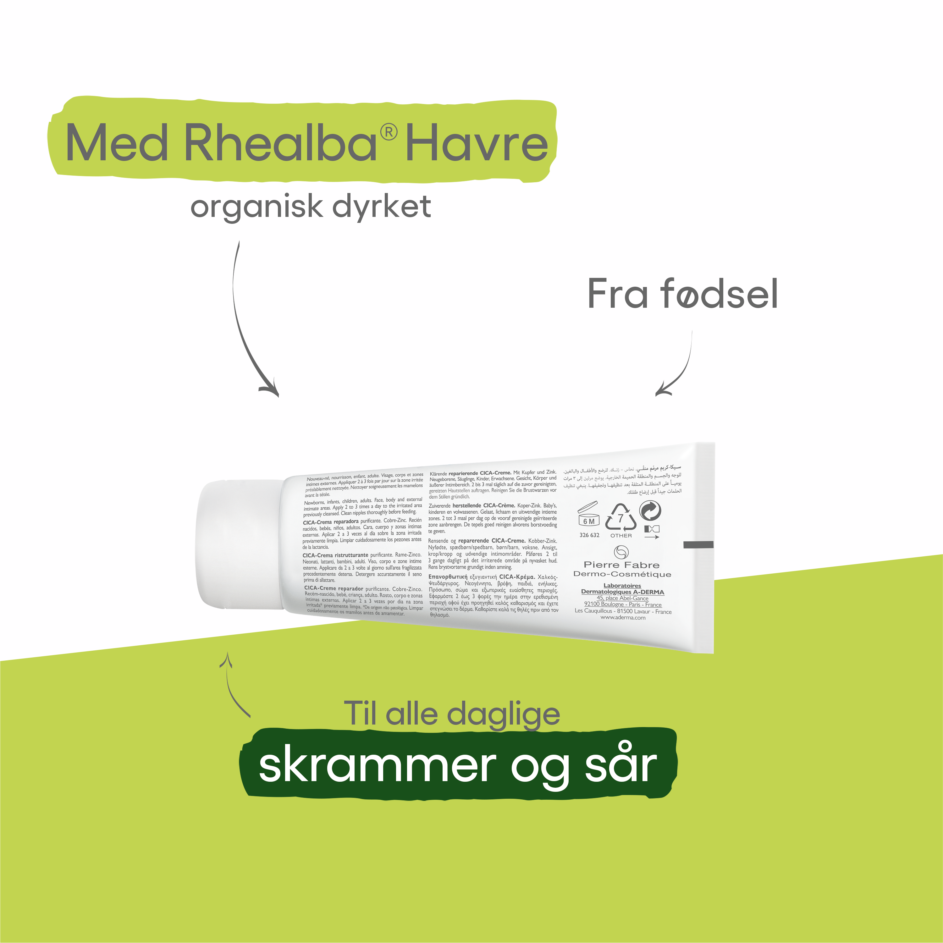 A-Derma Dermalibour+ Reparing CICA-Cream, 50 ml