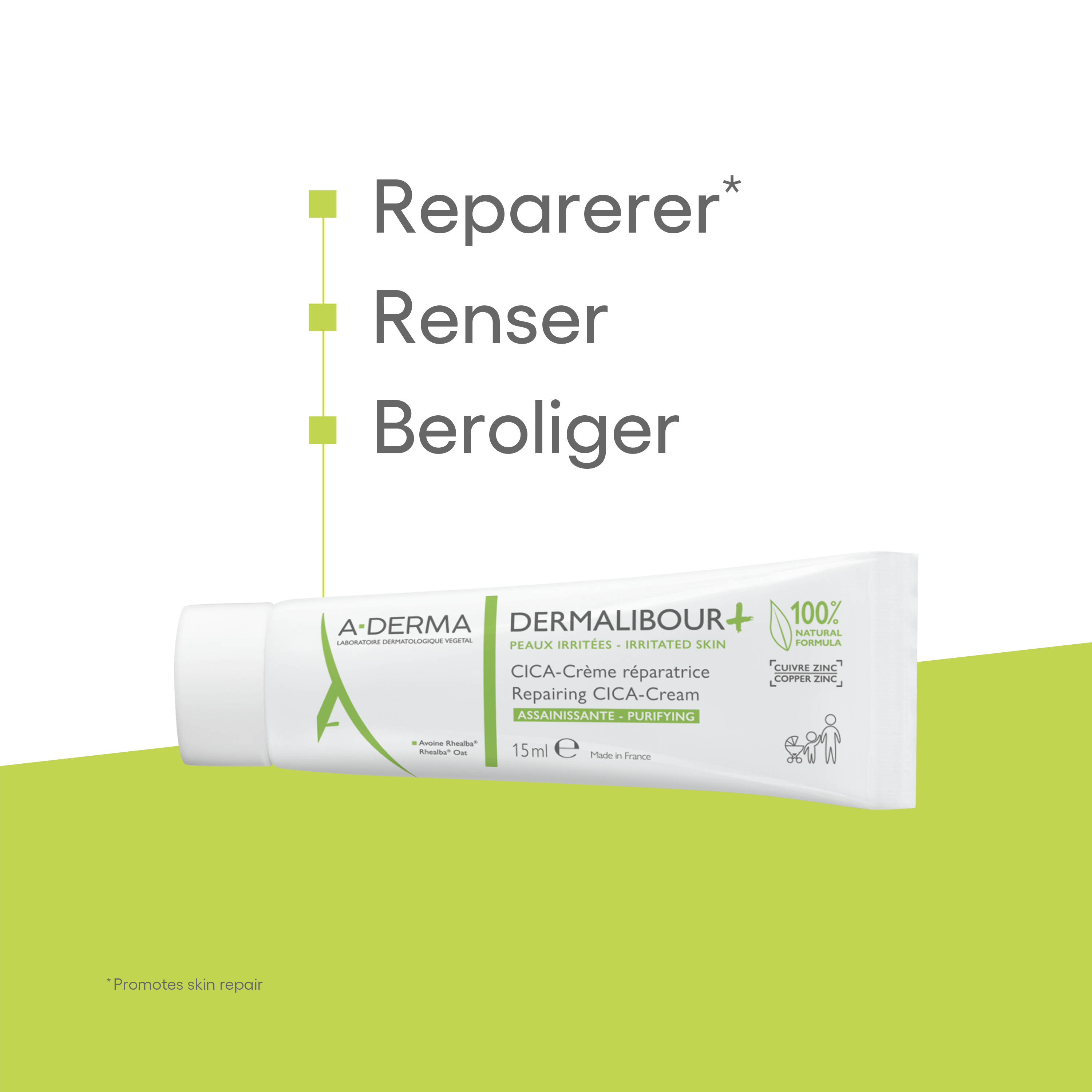 A-Derma Dermalibour+ Reparing CICA-Cream, 50 ml