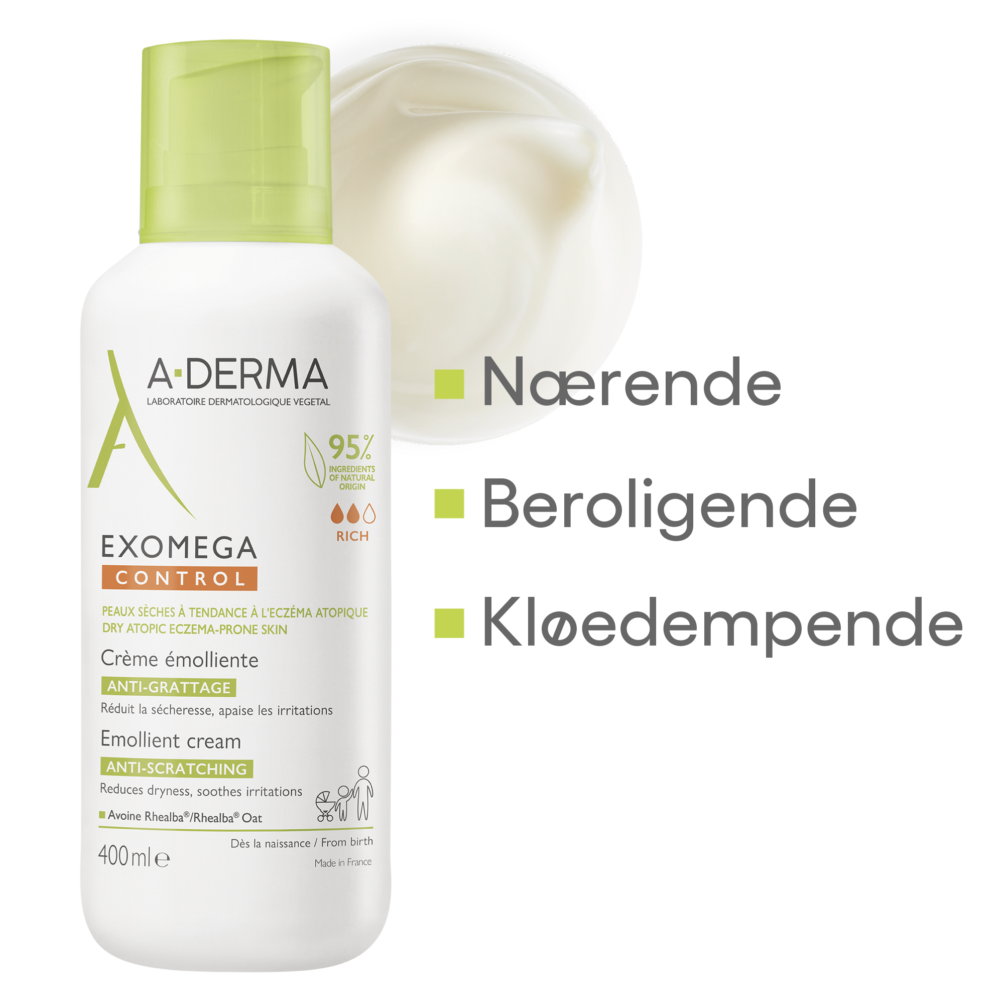 A-Derma Exomega Control Cream, 400 ml