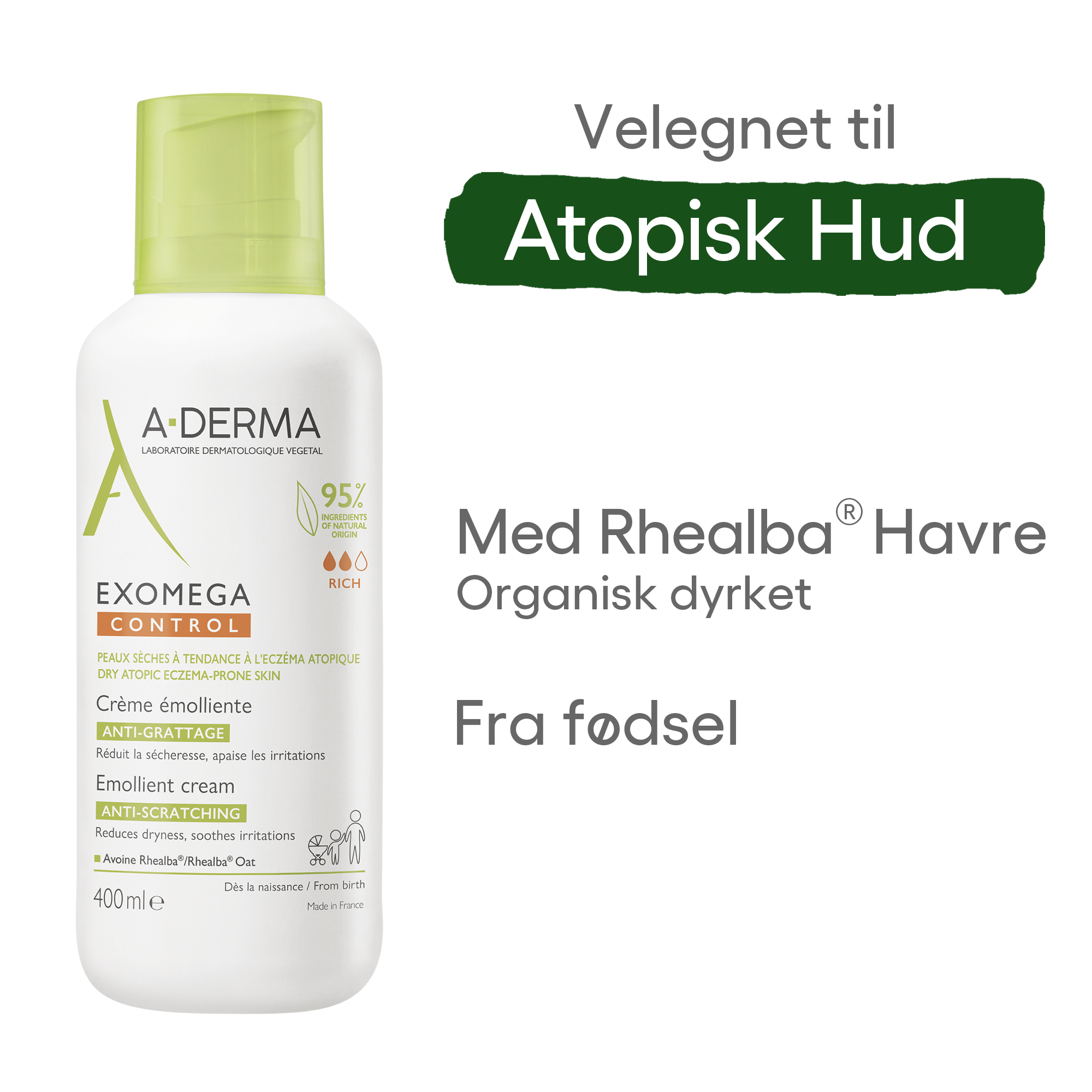 A-Derma Exomega Control Cream, 400 ml