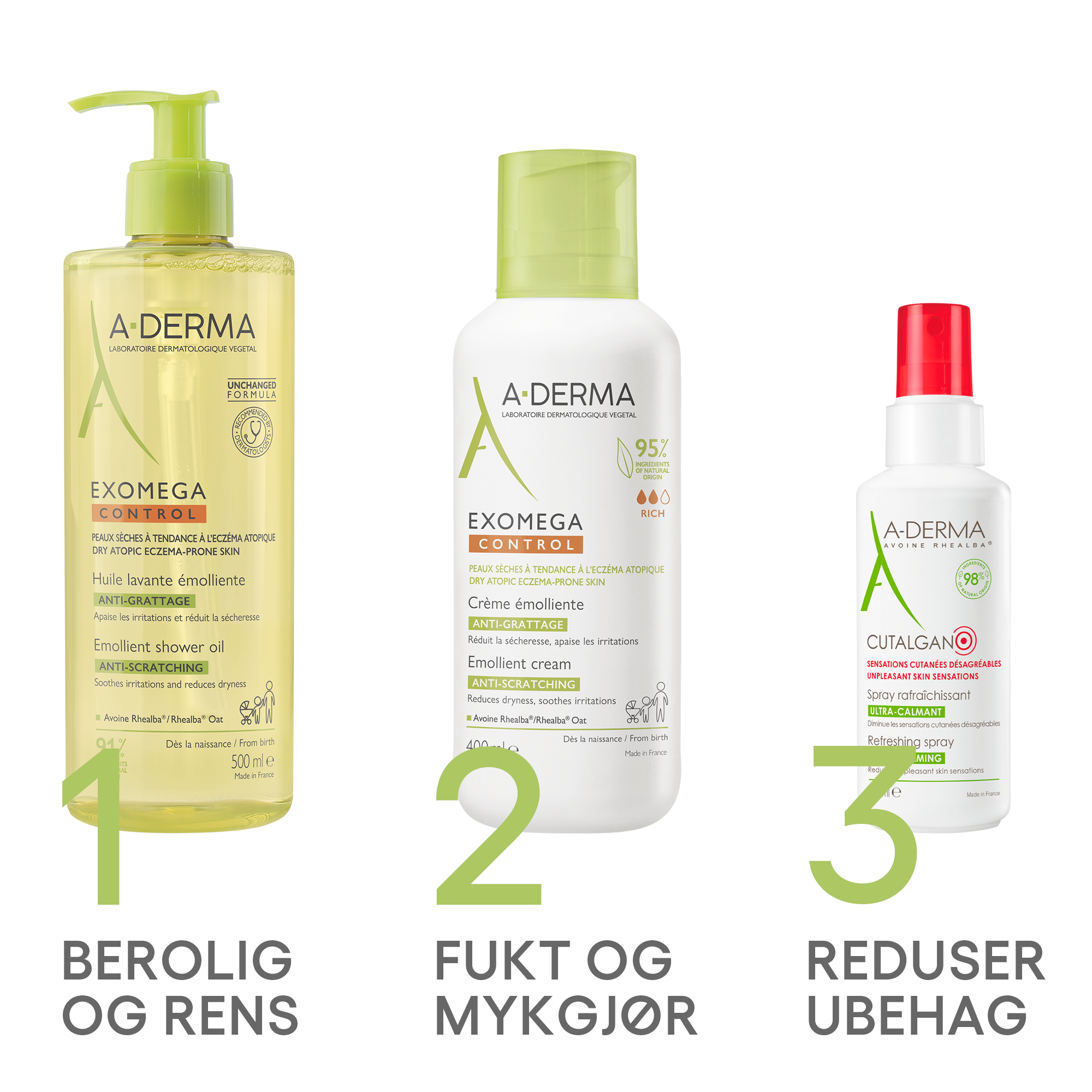 A-Derma Exomega Control Cream, 400 ml