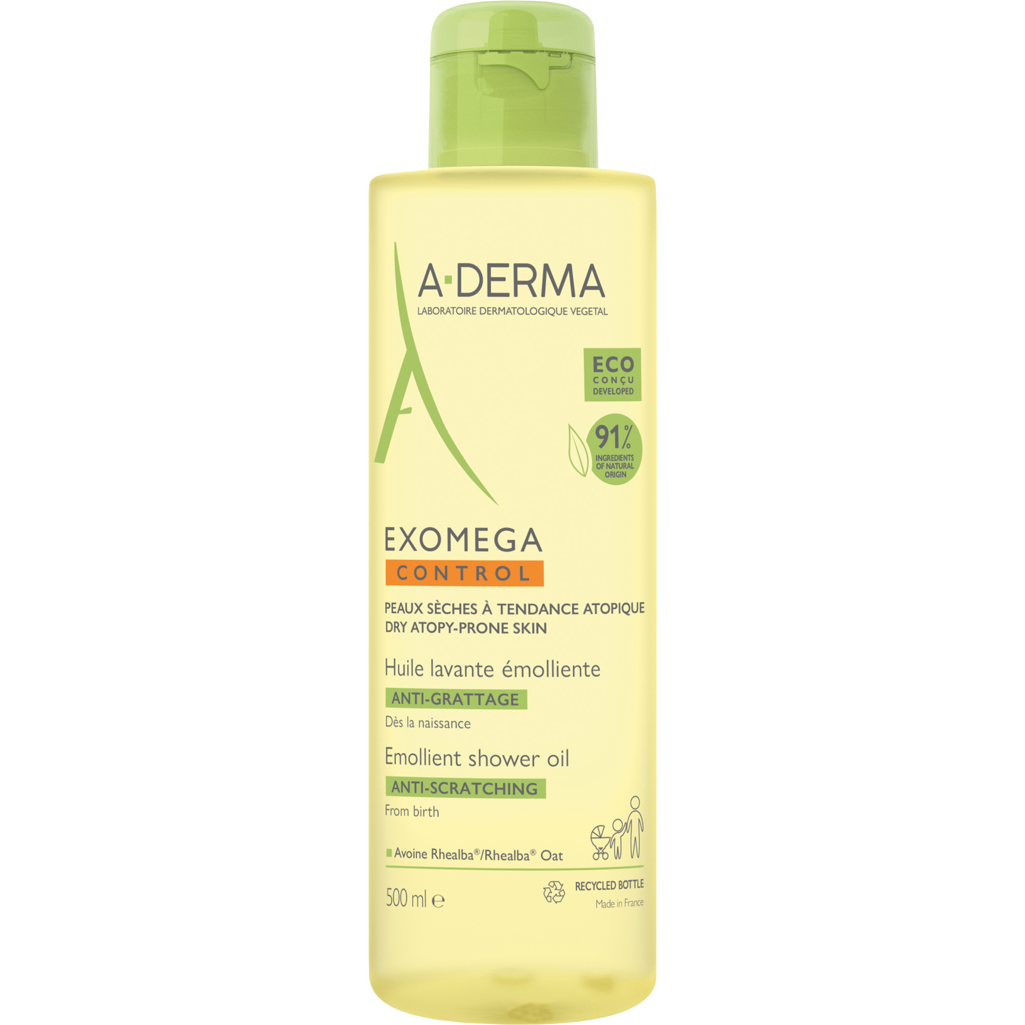 A-Derma Exomega Control Shower Oil, 500 ml