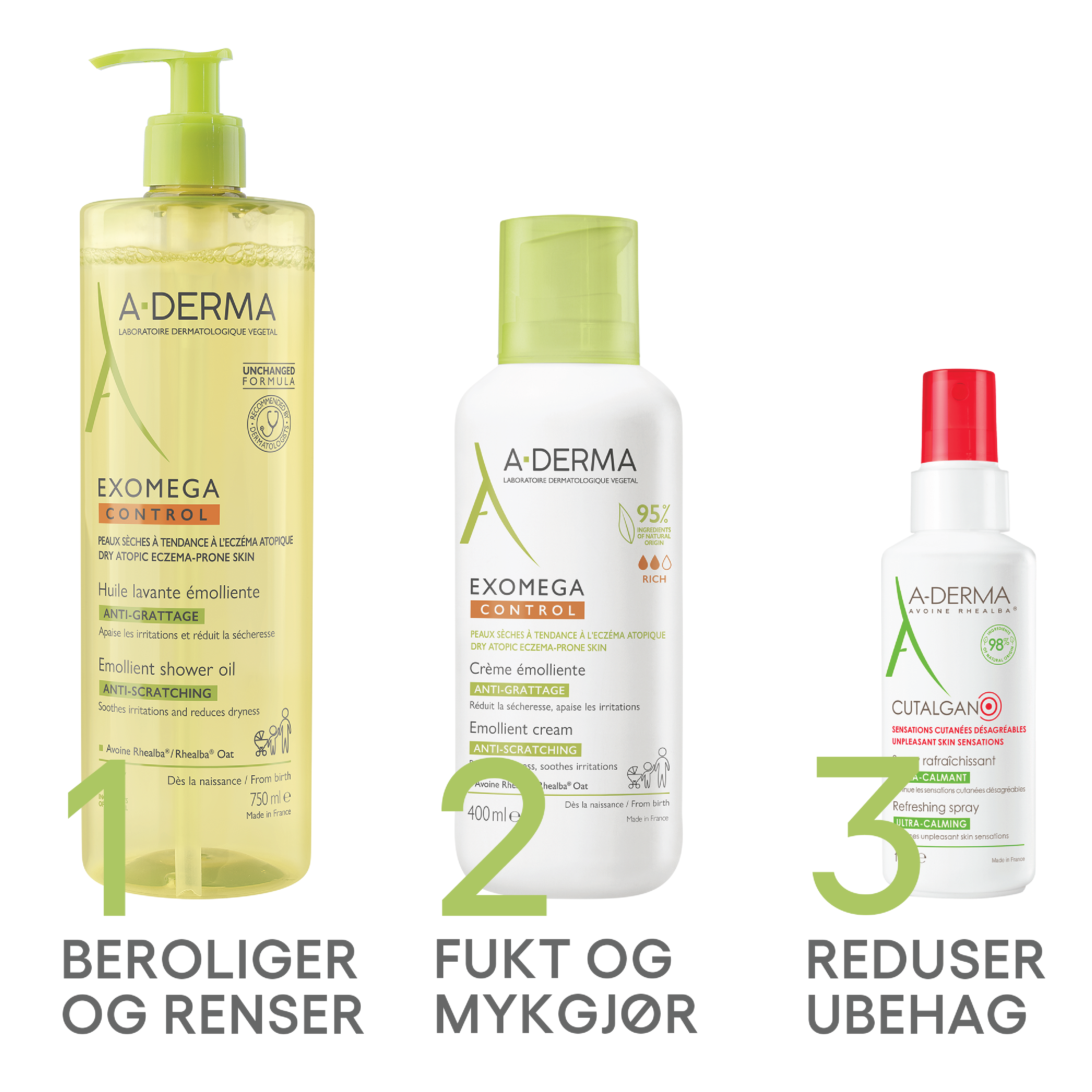 A-Derma Exomega Control Shower Oil, 750 ml