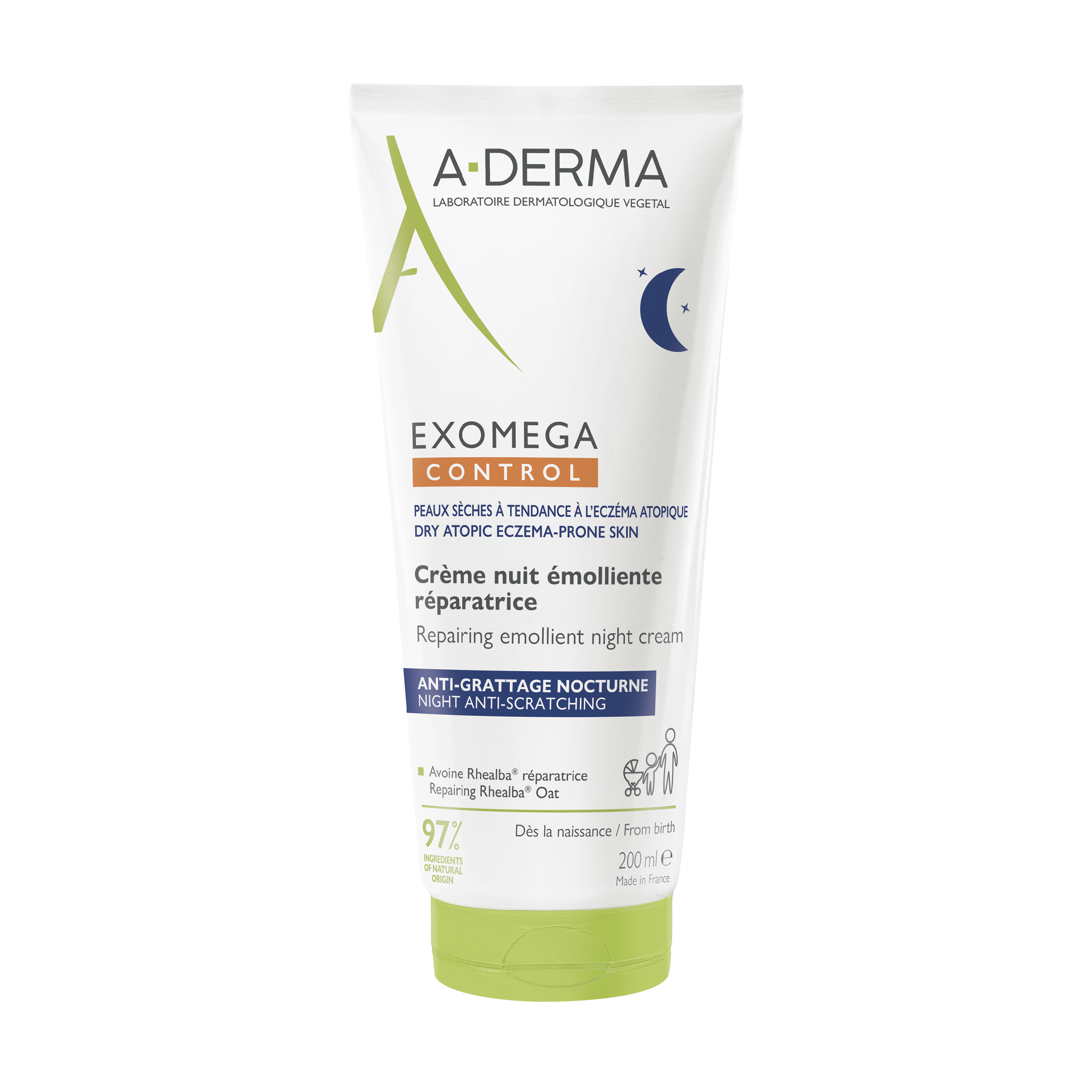 A-Derma Exomega Control Night Cream, 200 ml