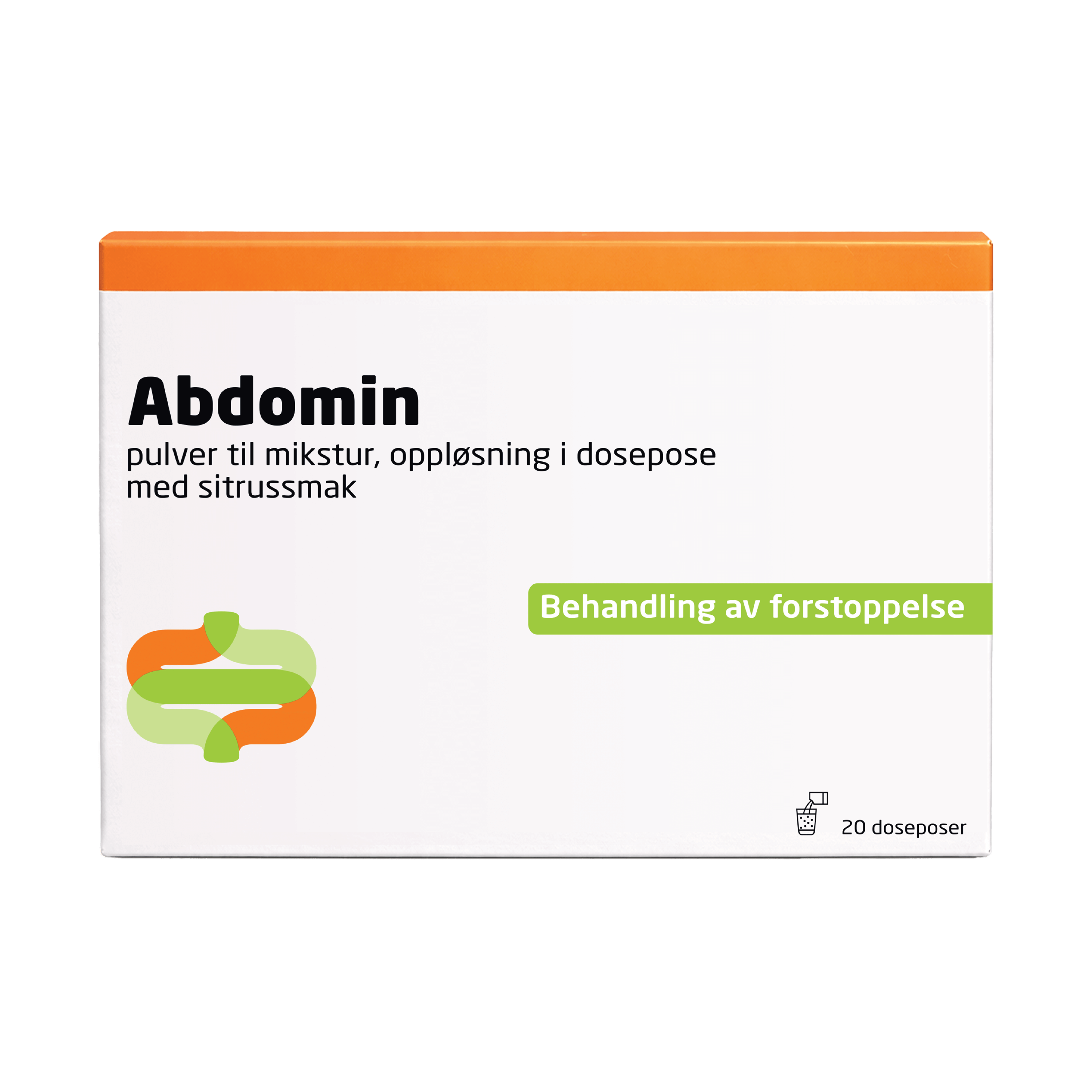 Abdomin Pulver til mikstur doseposer, Sitrus, 20 stk.