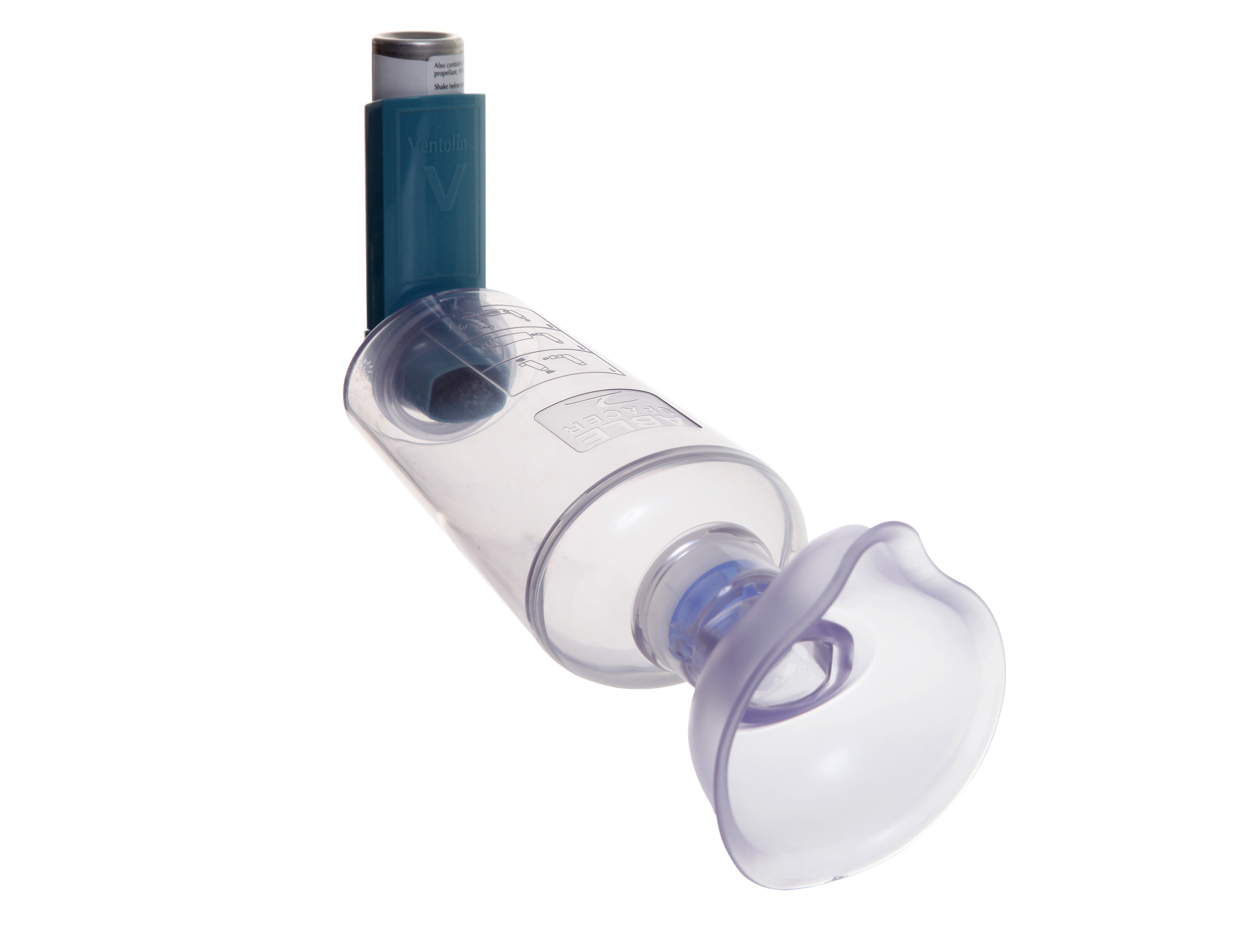 Ablespacer Inhalasjonskammer med maske M, Paser til 3+, 1 stk.