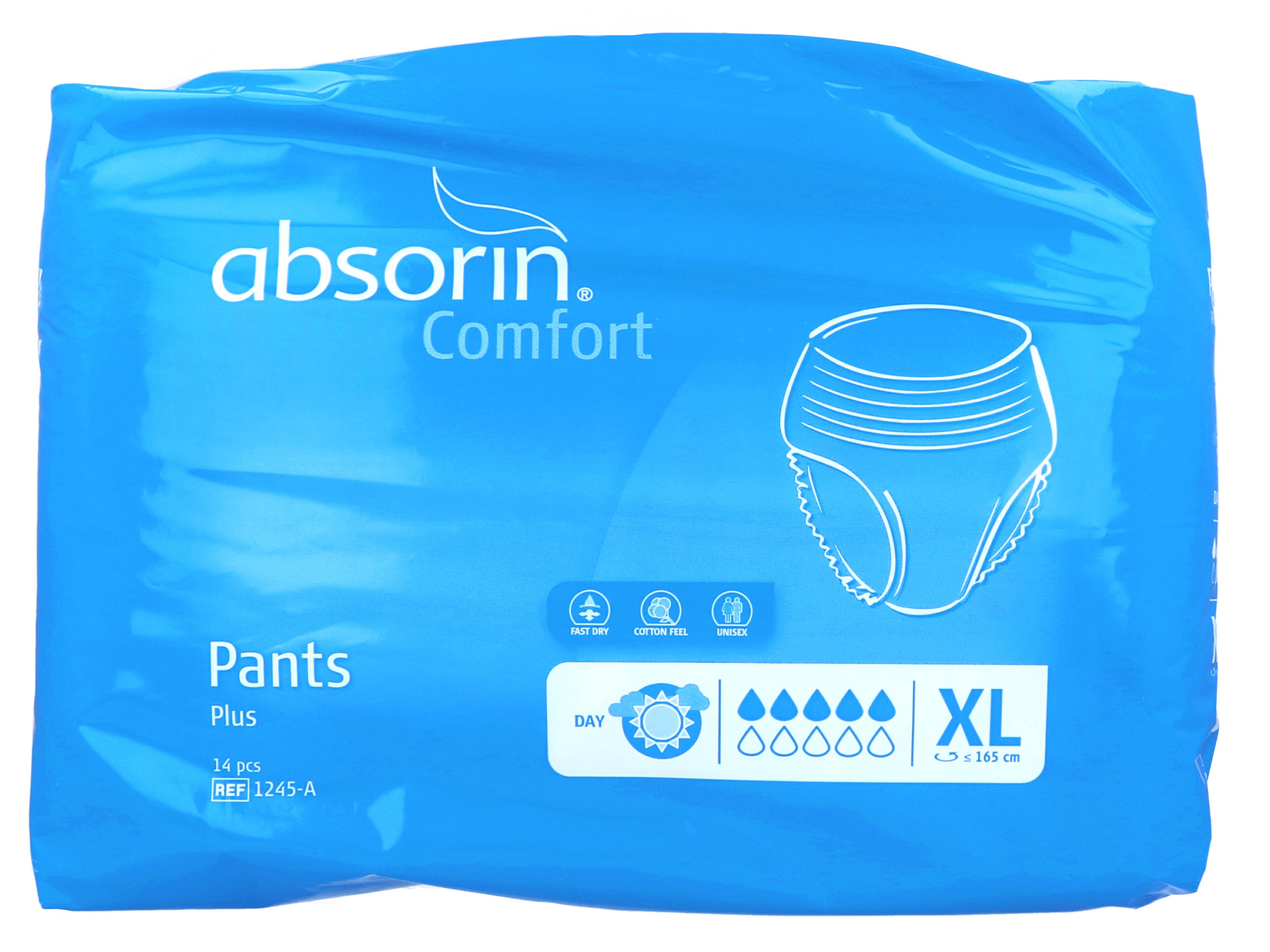 Absorin Comfort Pants Plus str XL, X-Large, 14 stk.