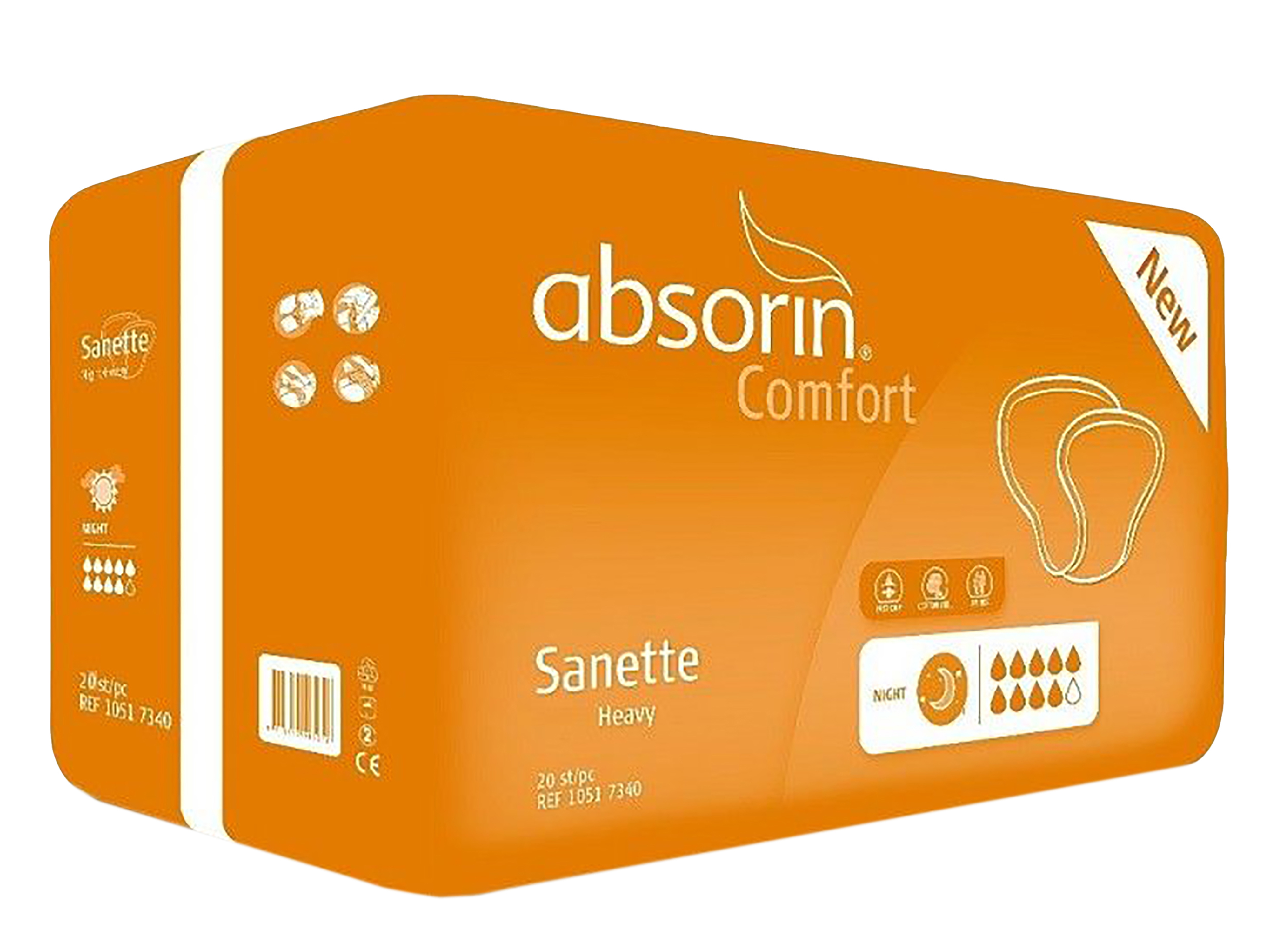 Absorin Comfort Sanette heavy, 20 stk
