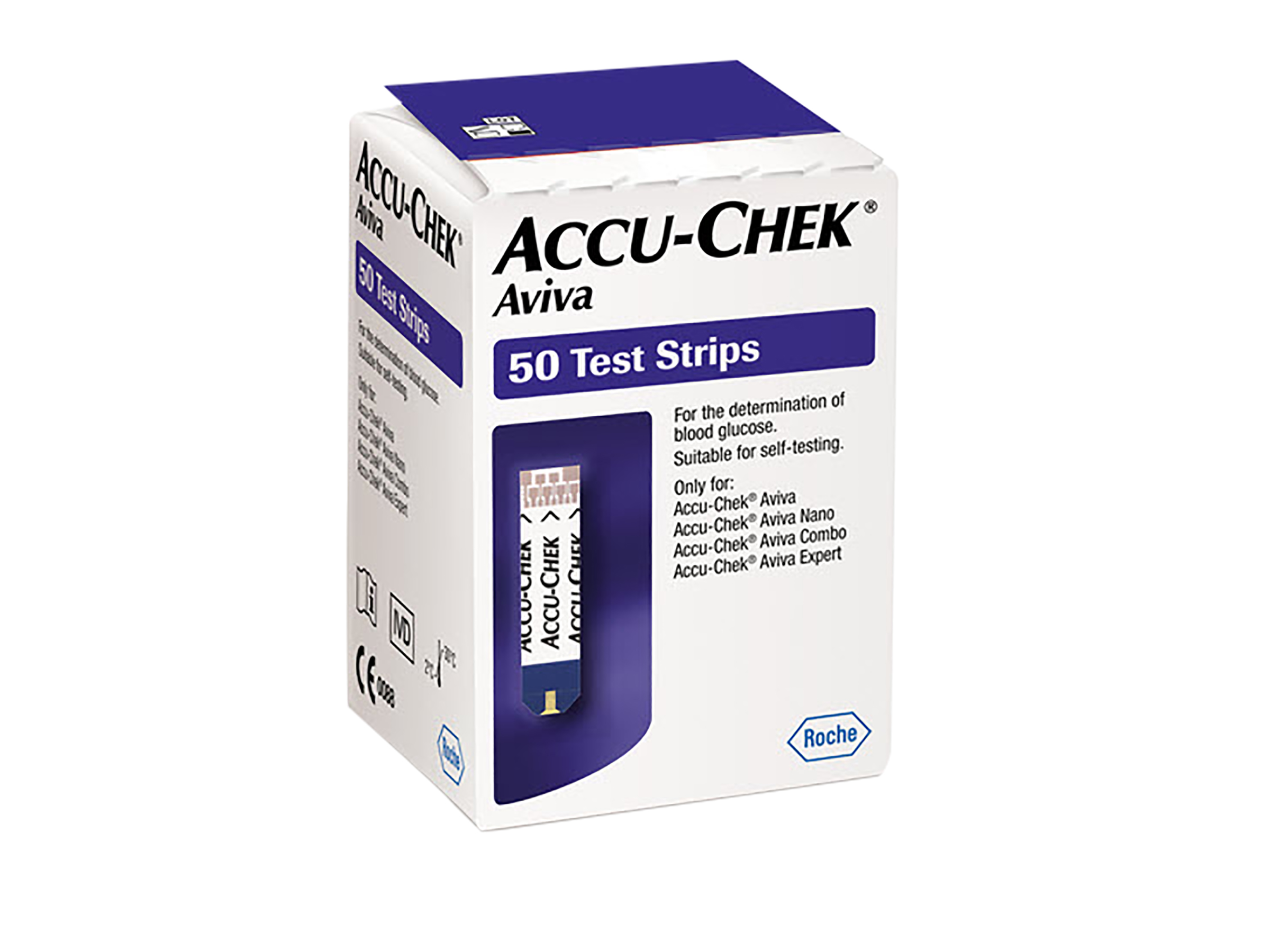 Accu-Chek Aviva glukose teststrips, 50 stk