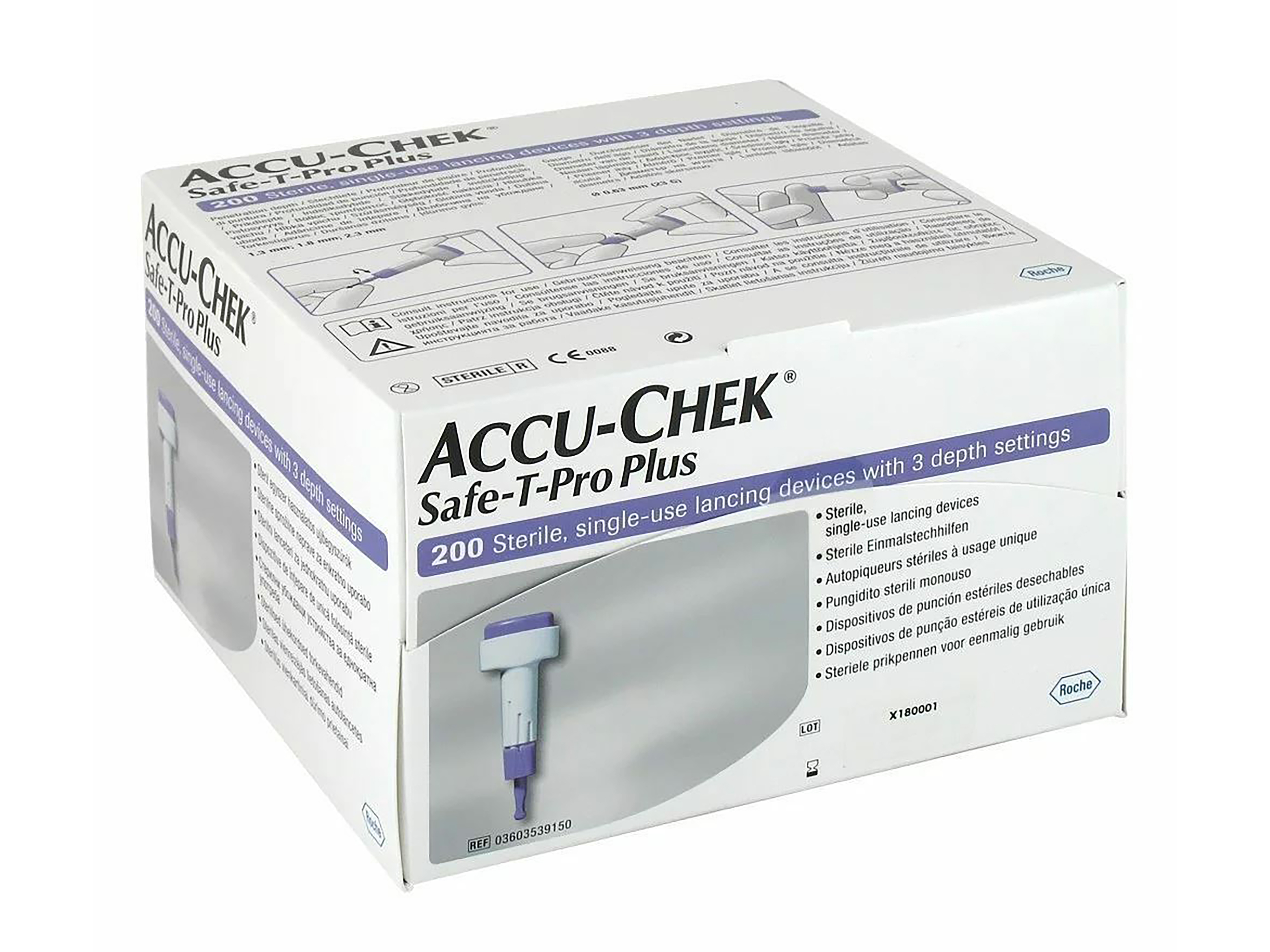 Accu-Chek Safe t-pro lansett, 200 stk