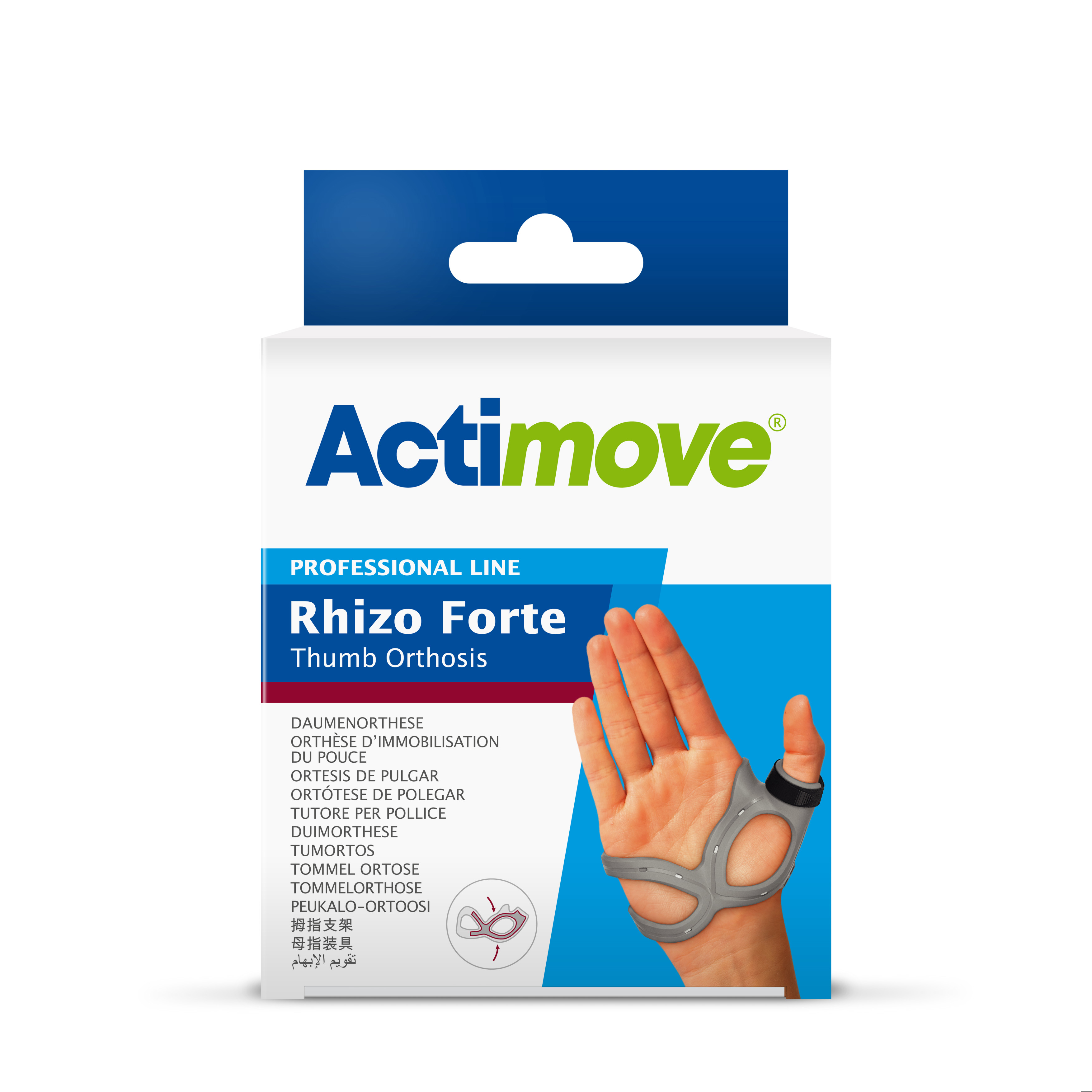 Actimove Rhizo Forte tommelstøtte venstre, Medium, 1 stk.