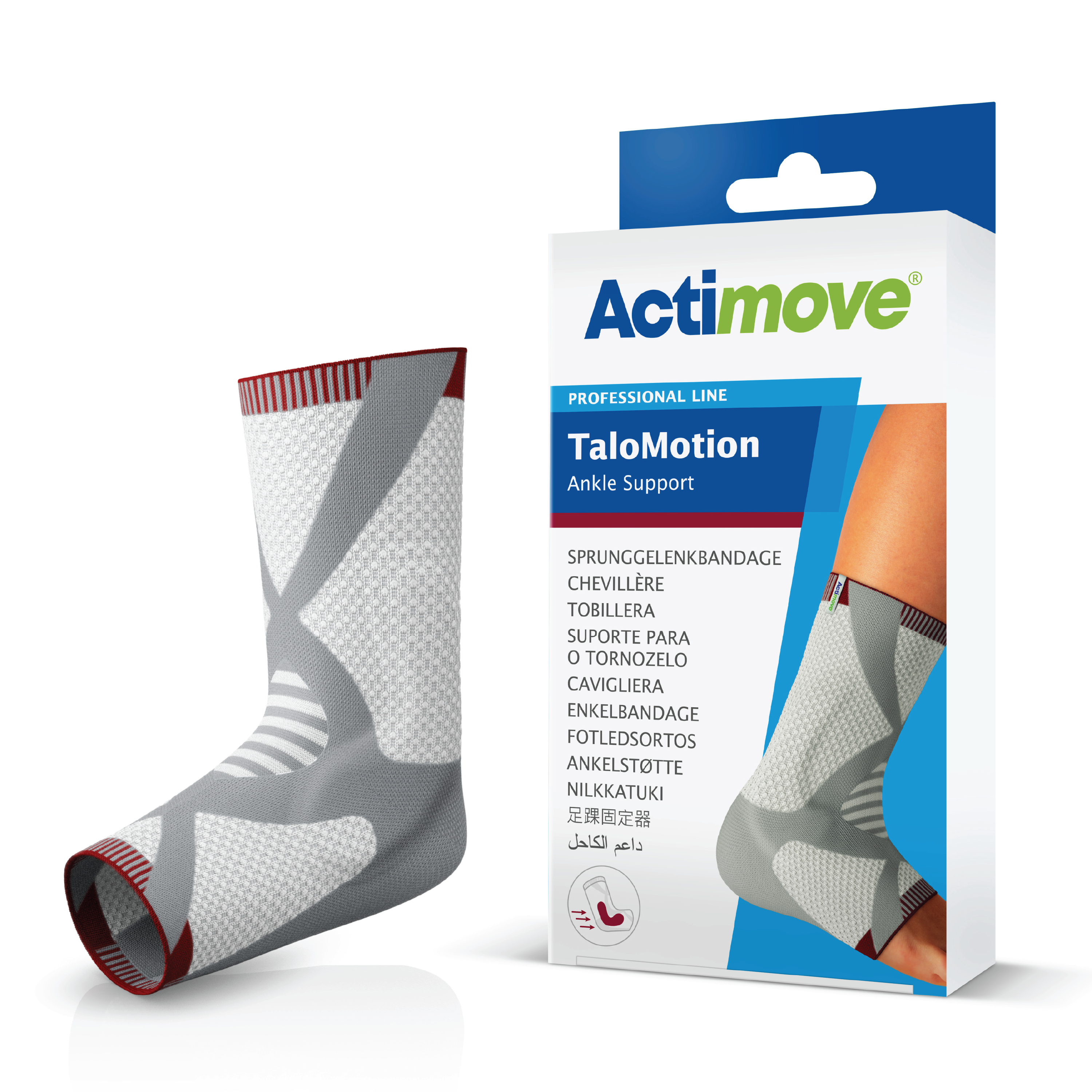 Actimove TaloMotion ankelstøtte høyre, Large, 1 stk.