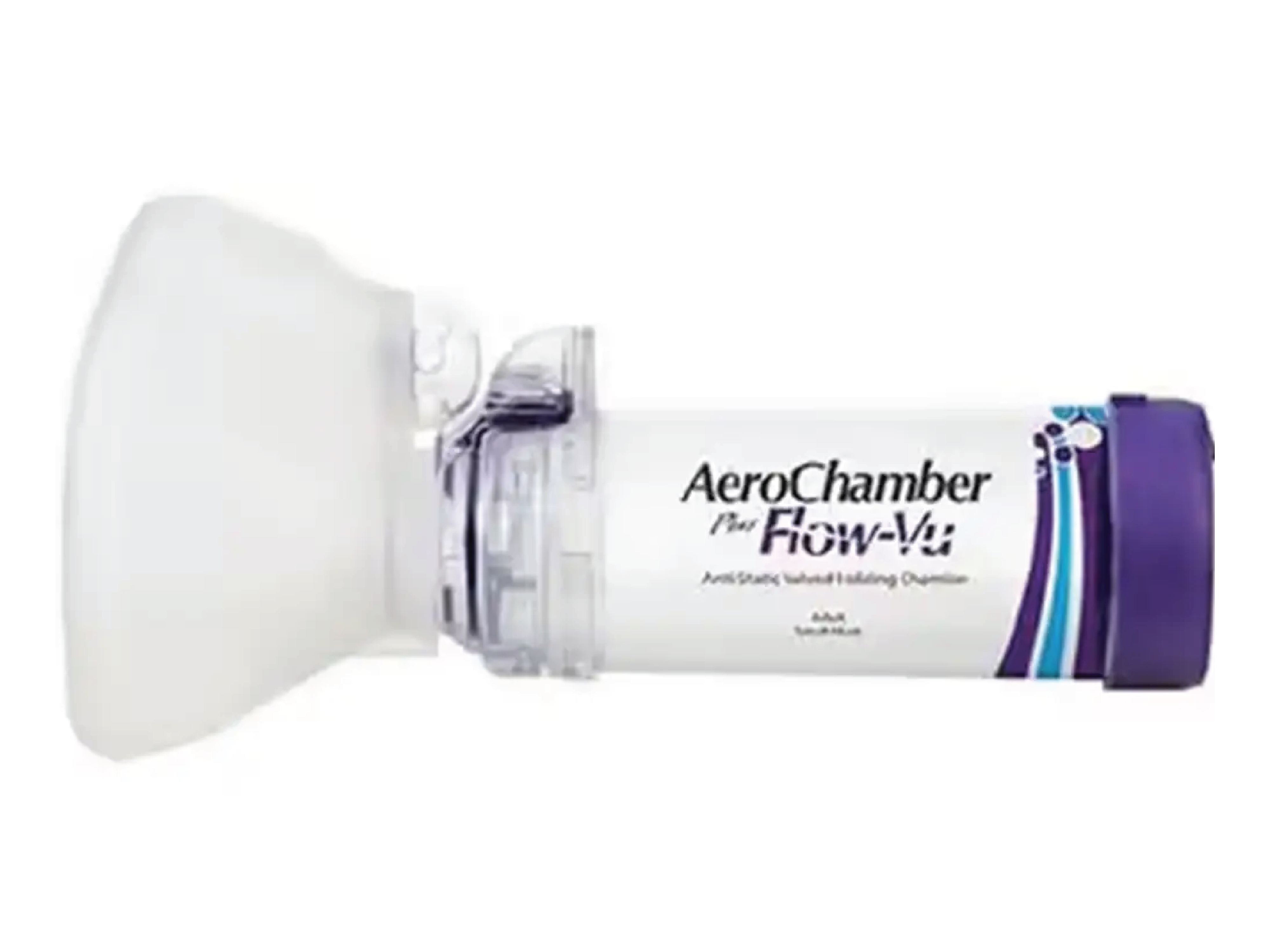 Aerochamber PlusFlow-Vu maske, Inhalasjonskammer med liten maske, voksen, 1 stk