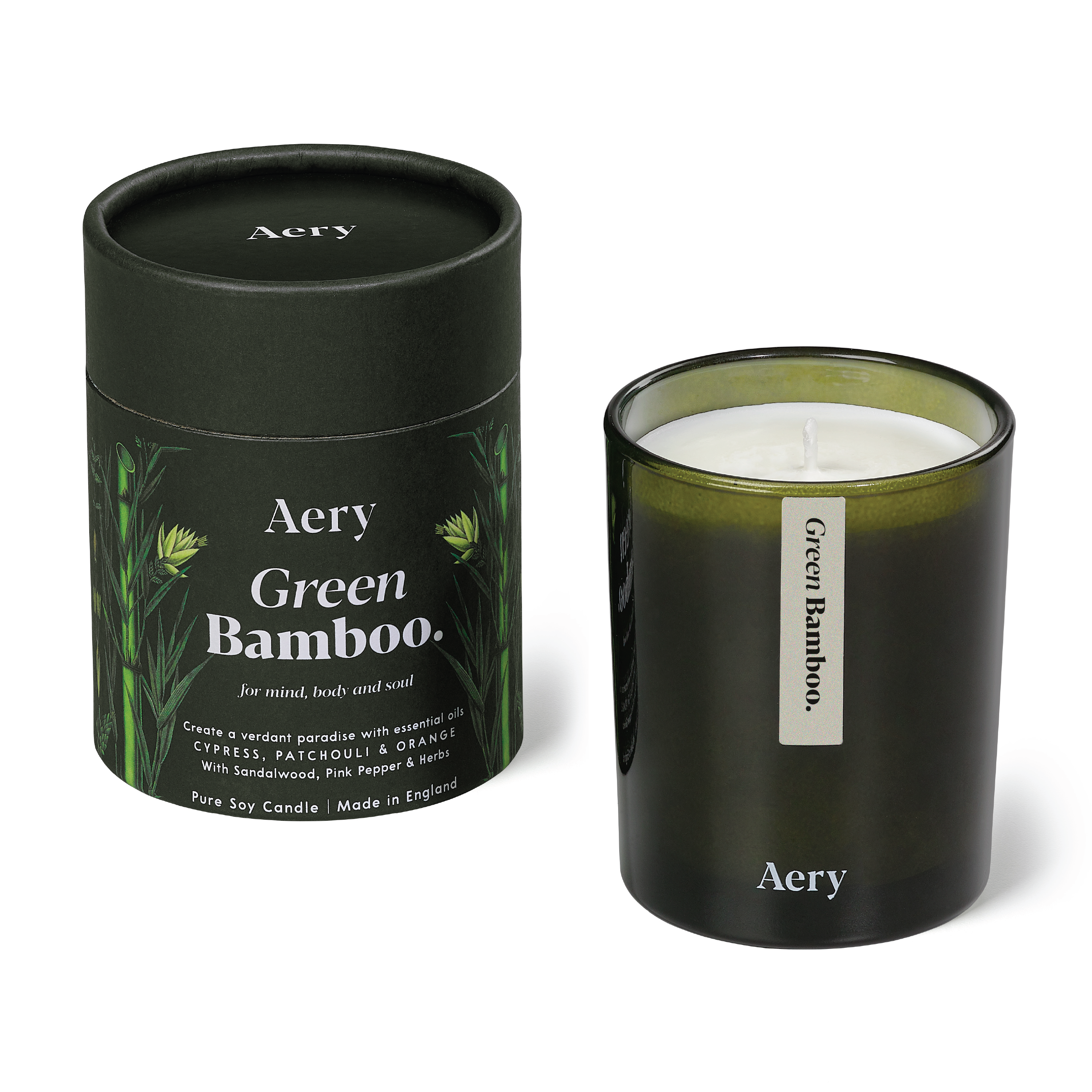 Aery Living Green Bamboo Candle, 200 g