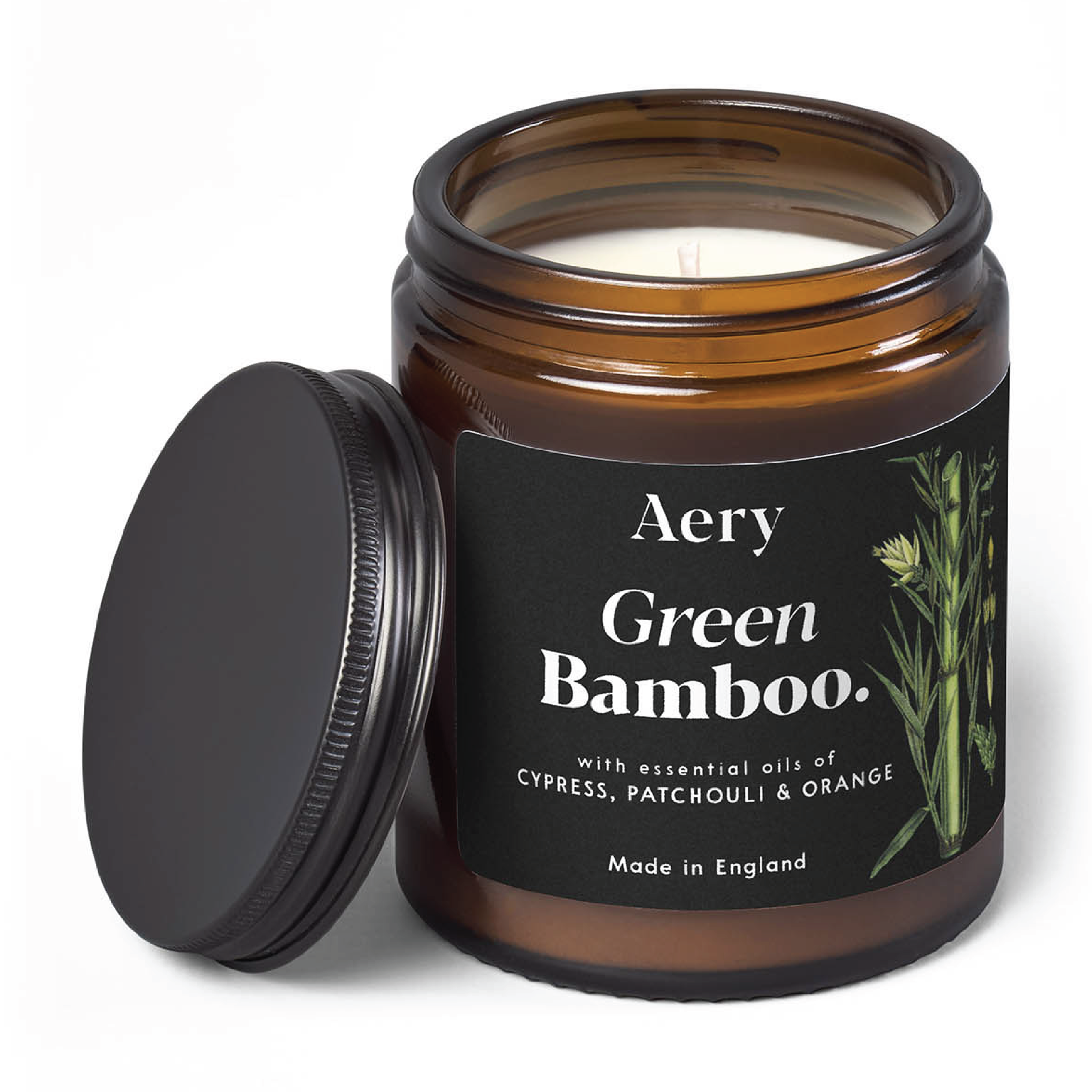 Aery Living Green Bamboo Jar Candle, 140 g