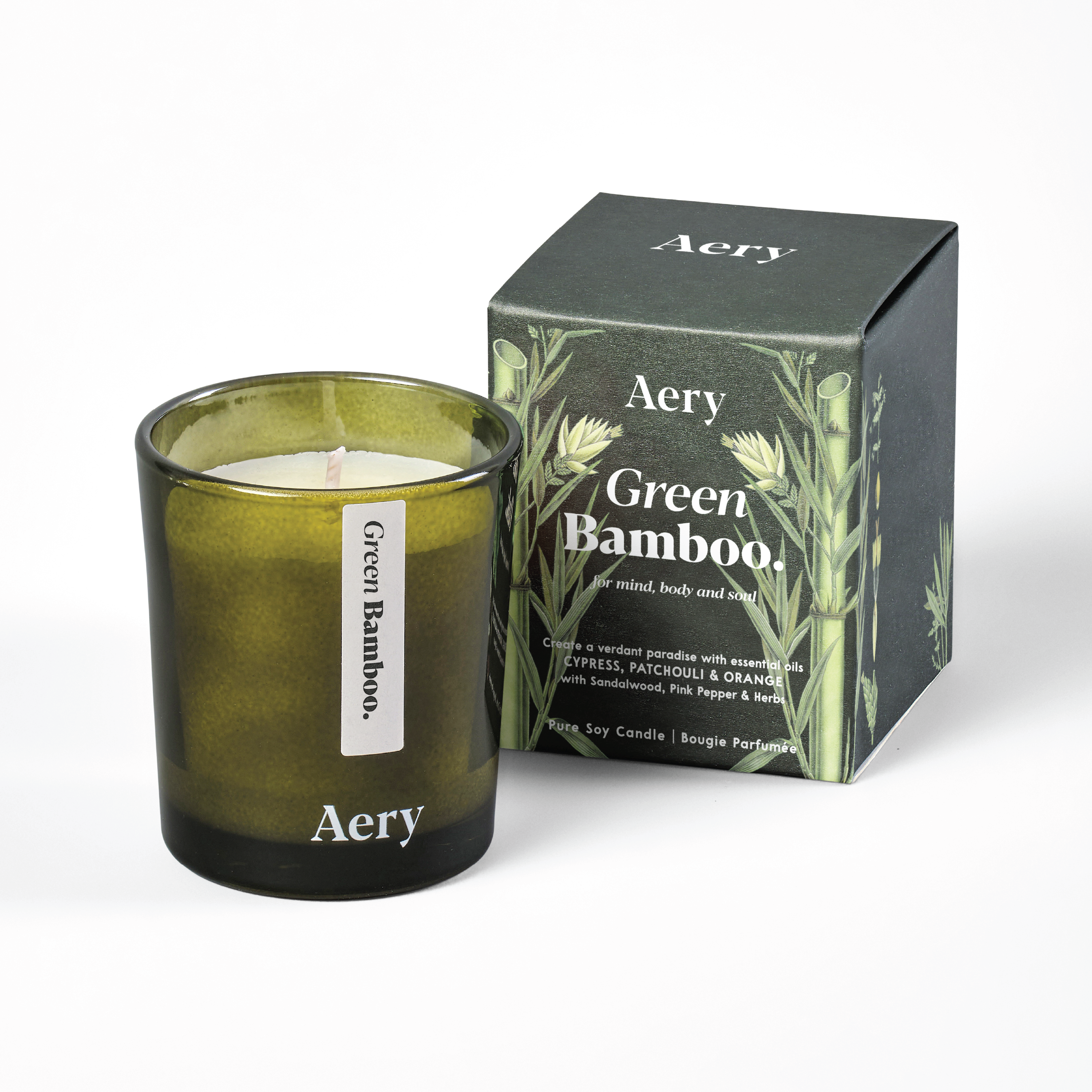 Aery Living Green Bamboo Votive Candle, 70 g
