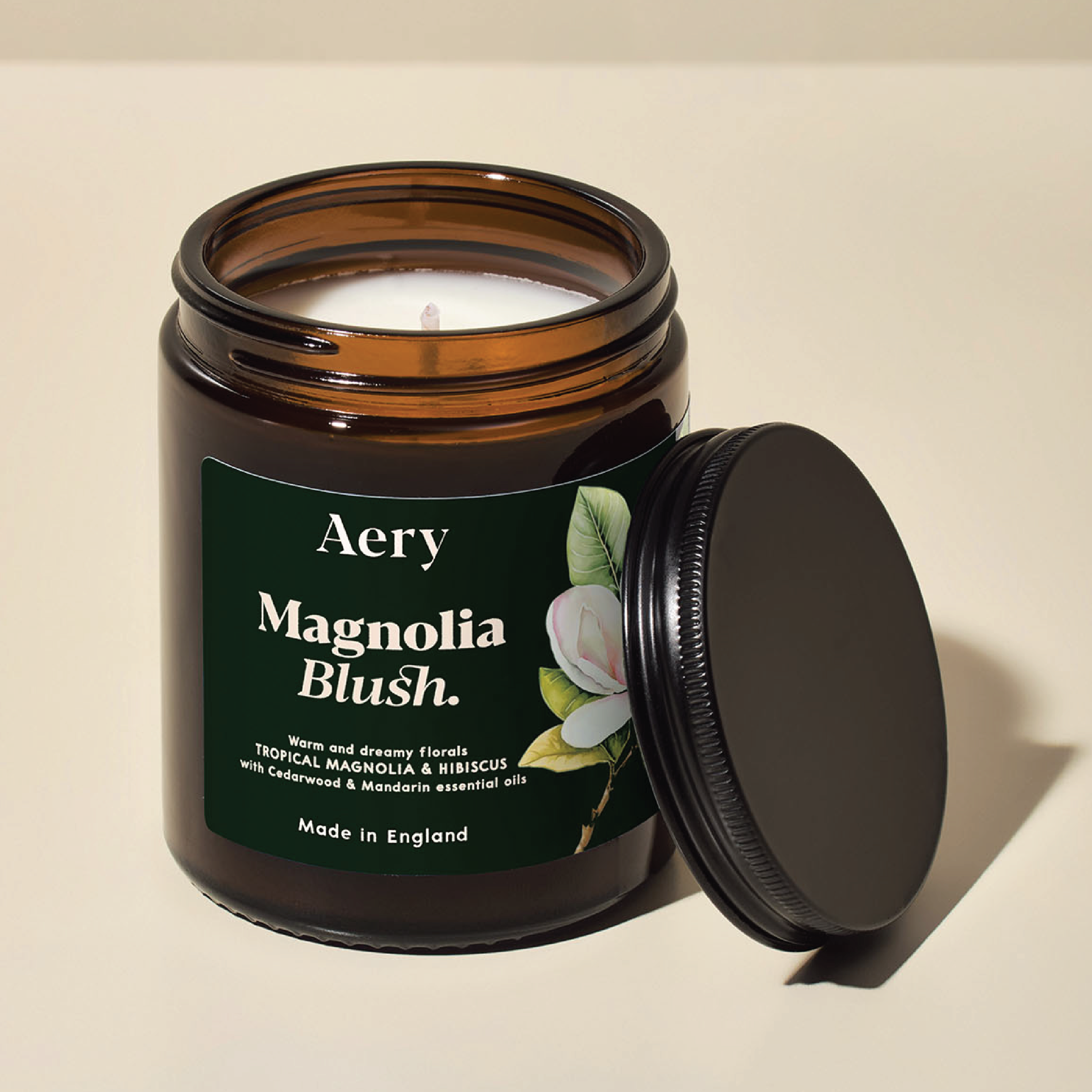 Aery Living Magnolia Blush Jar Candle, 140 g