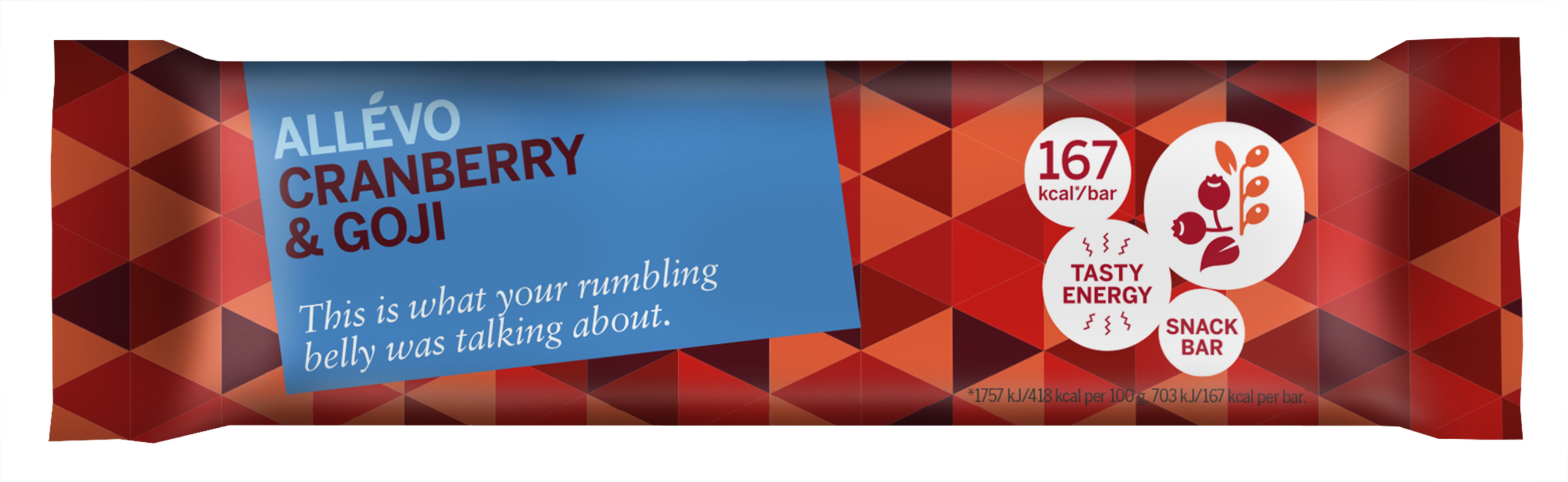 Allevo Healthy Choice Bar, Cranberry & Goji, 40 gram, 1 stk.