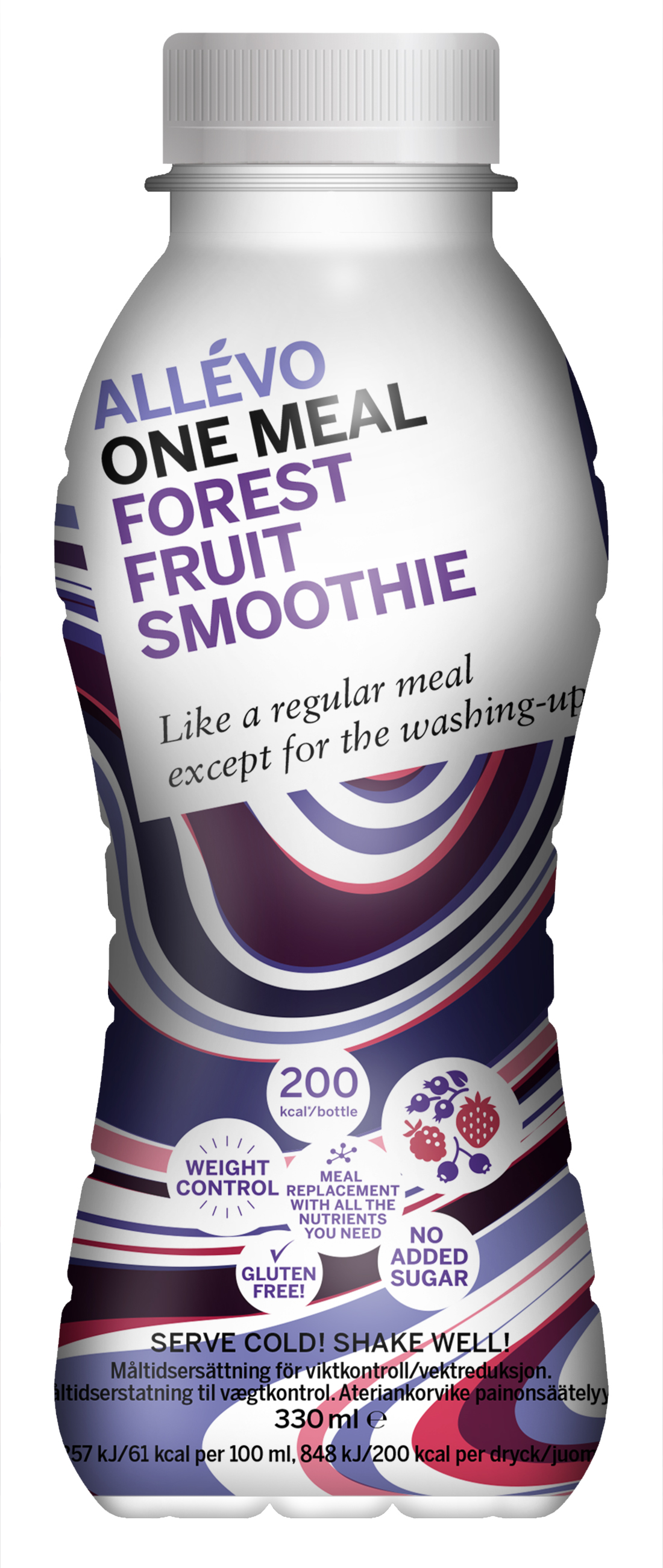 Allevo One Meal Smoothie, Forest Fruit, Ready to drink, 330 ml, 1 stk.