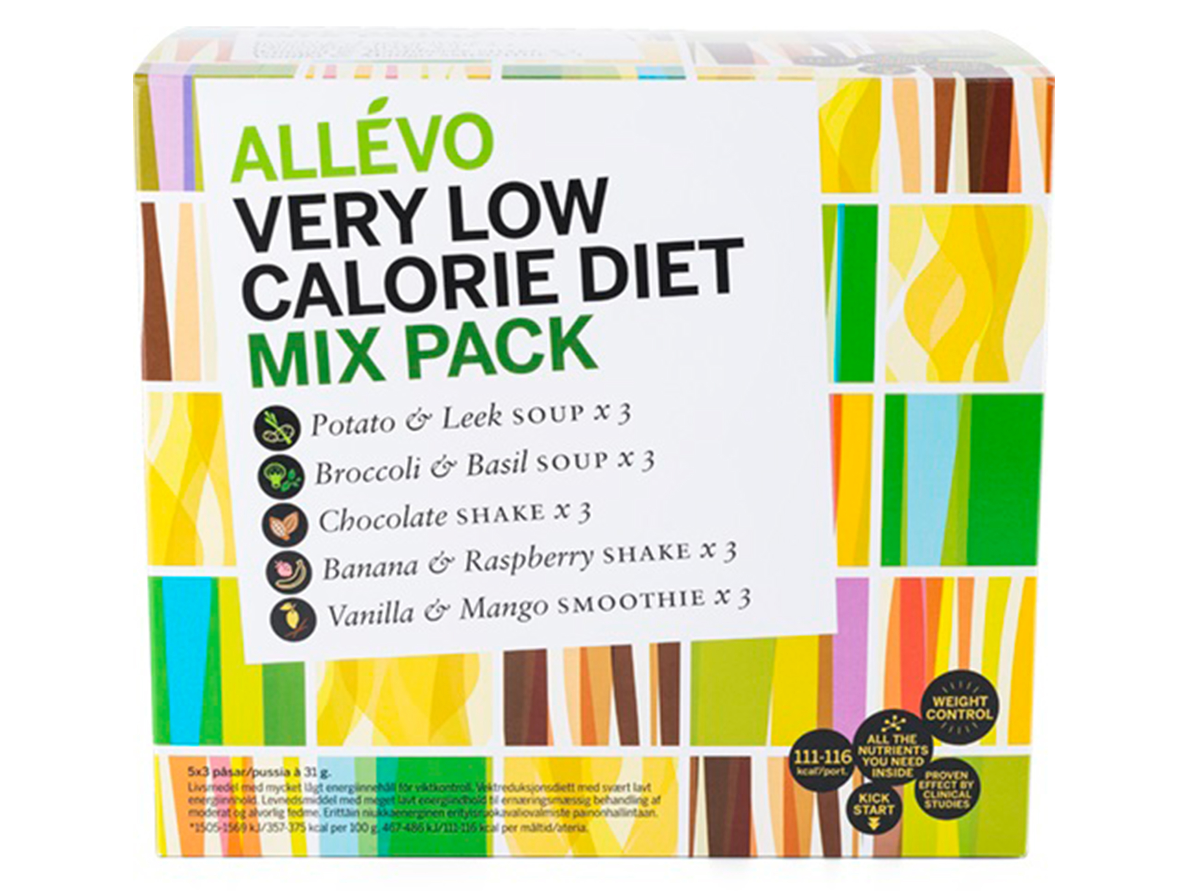 Allevo VLCD Mixpack, 15 poser à 31 gram