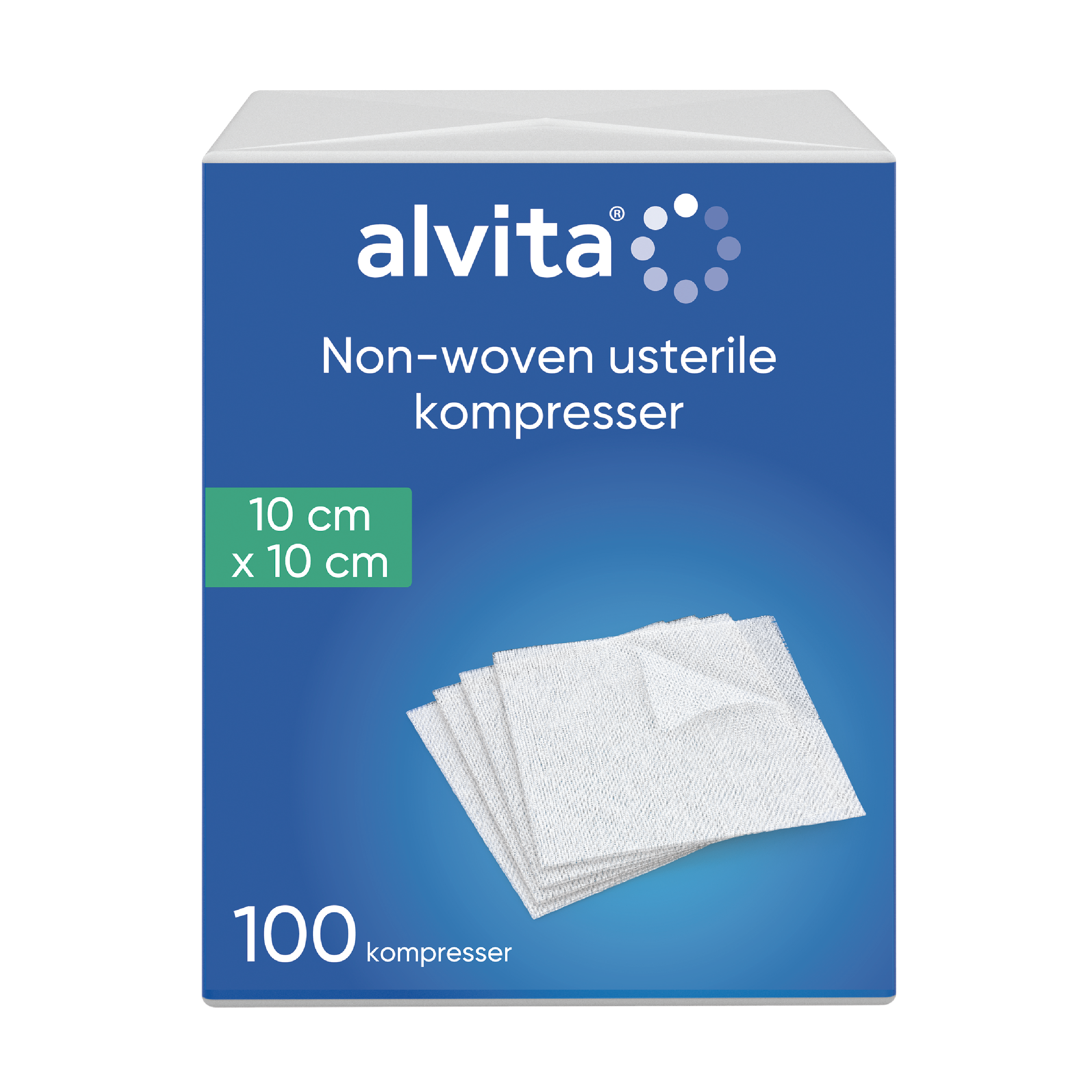 Alvita Nonwoven Kompress Usteril, Usteril, 10x10cm, 100 stk.