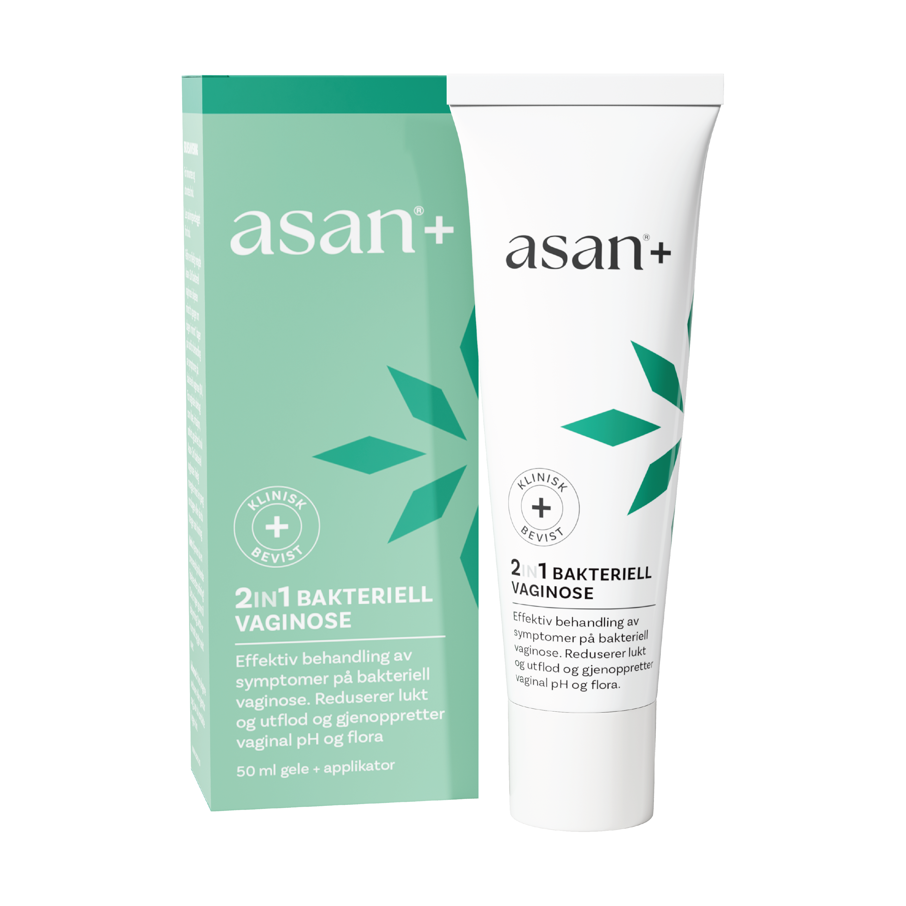 Asan+ 2in1 Bakteriell Vaginose Vaginalgel, 50 ml
