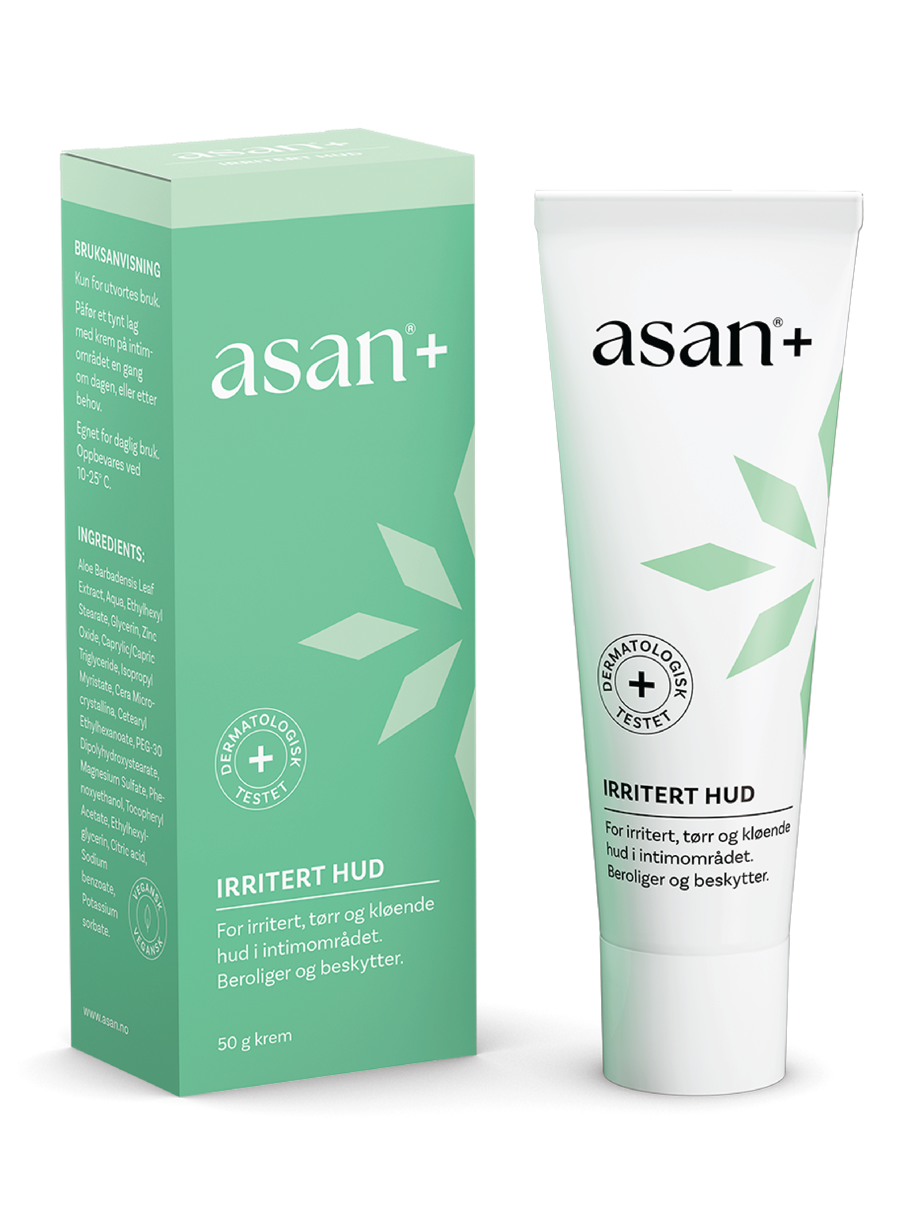 Asan+ Irritert hud Vaginalkrem, 50 g