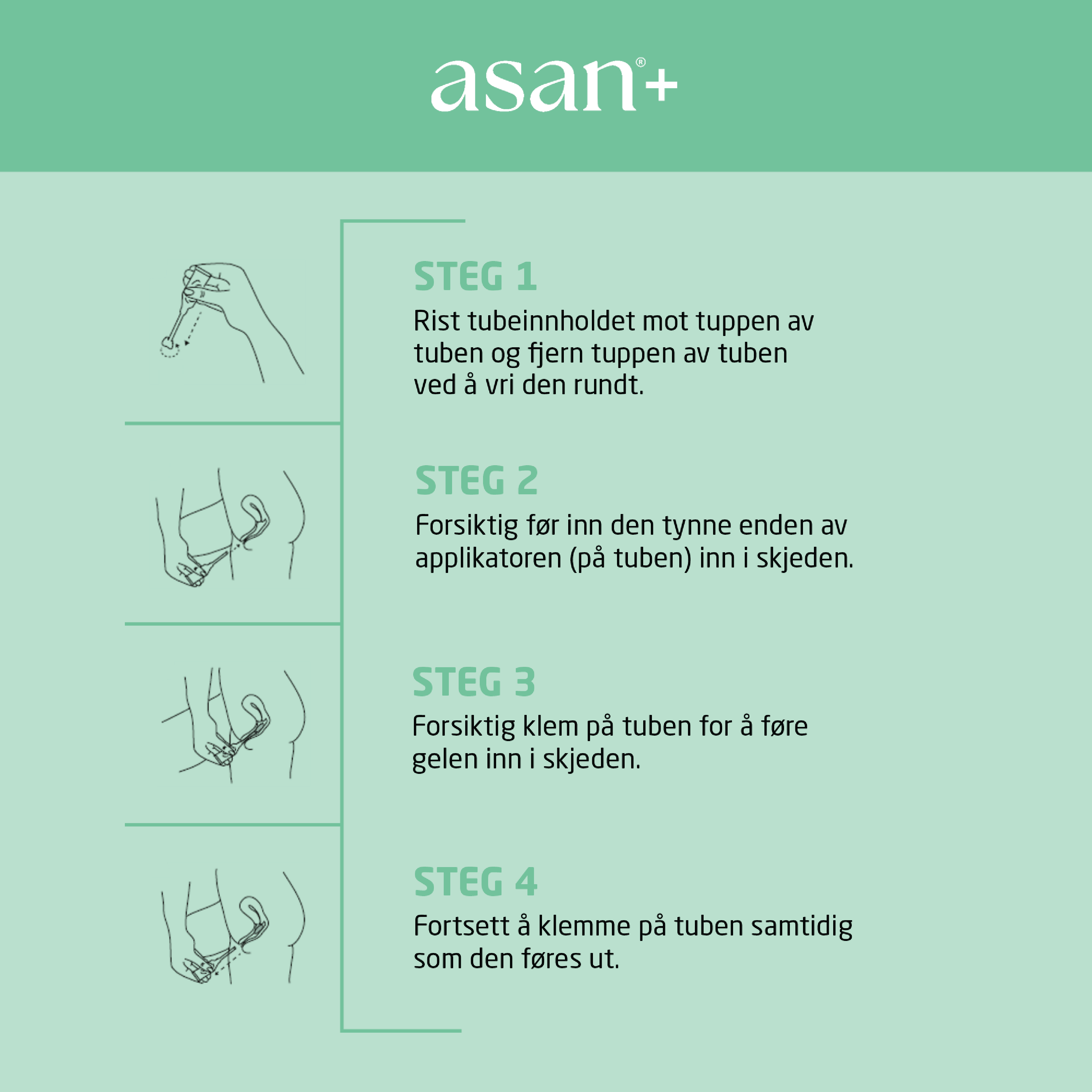 Asan+ Soppinfeksjon Vaginalgel, 5 x 5 ml