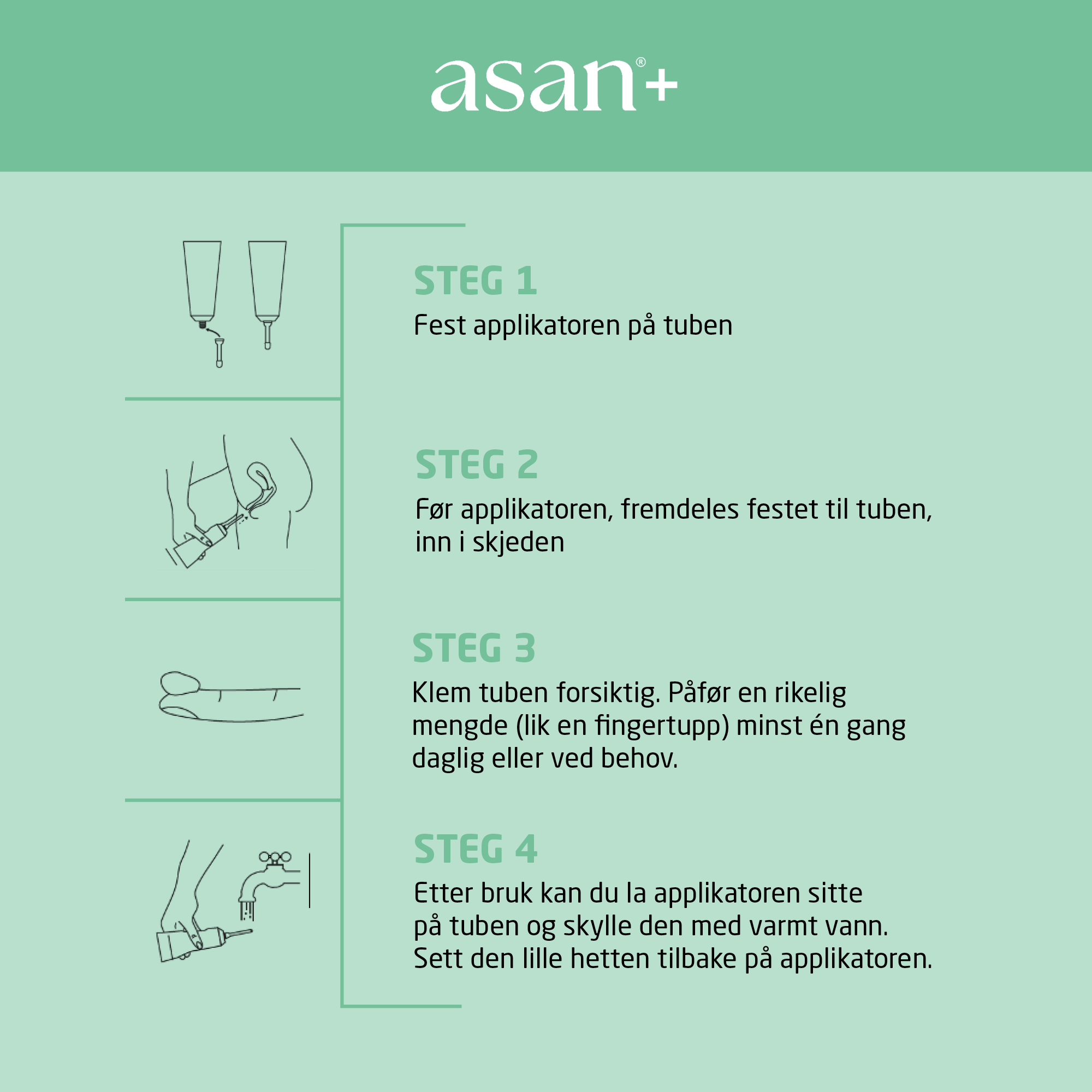 Asan+ Tørr skjede Vaginalgel, 50 ml