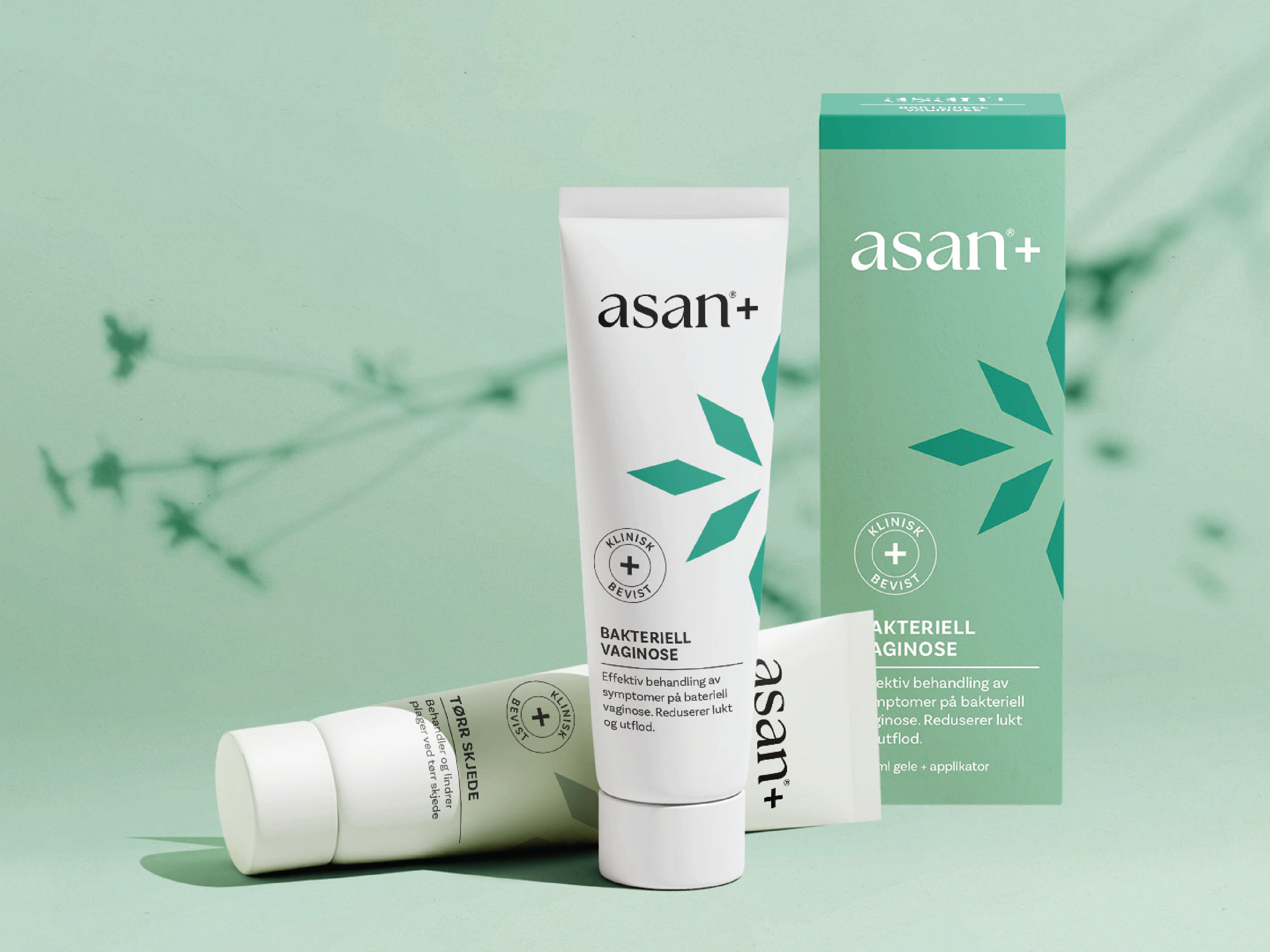 Asan+ Tørr skjede Vaginalgel, 50 ml