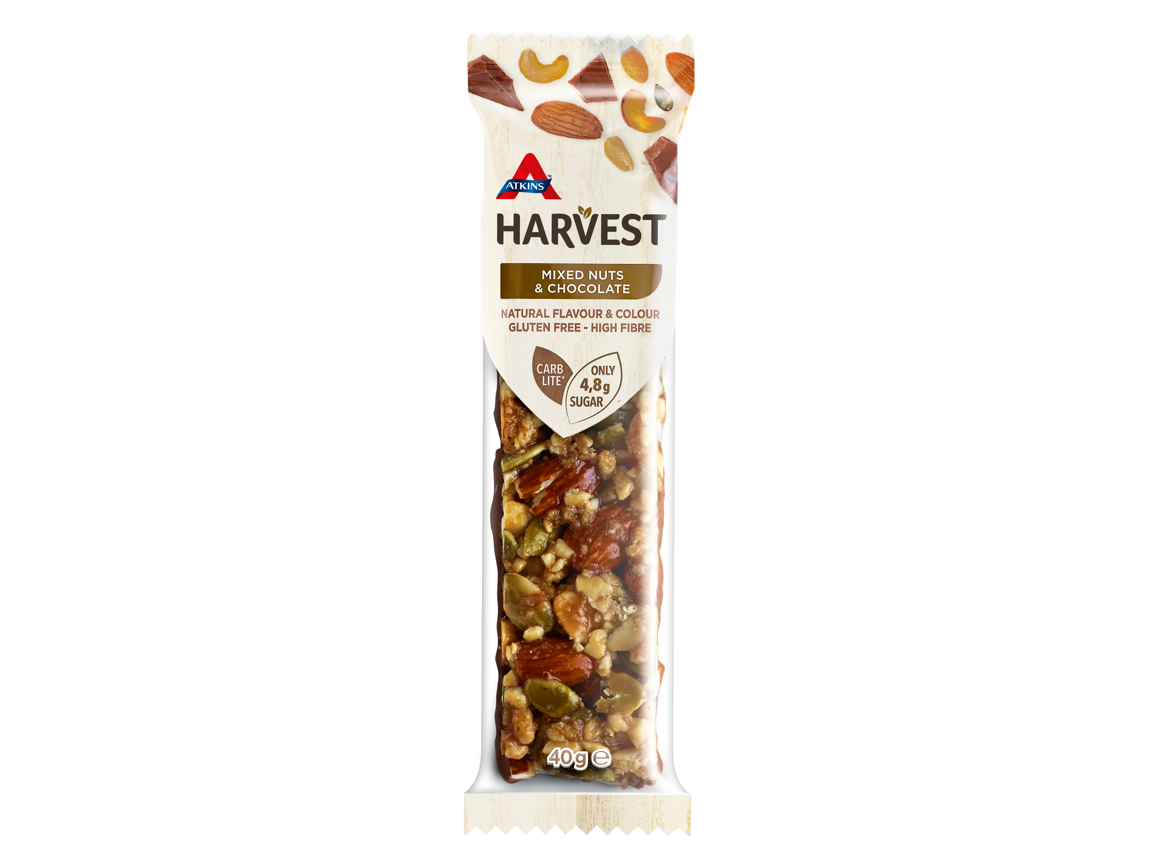 Atkins Harvest Mixed Nuts Bar, 40