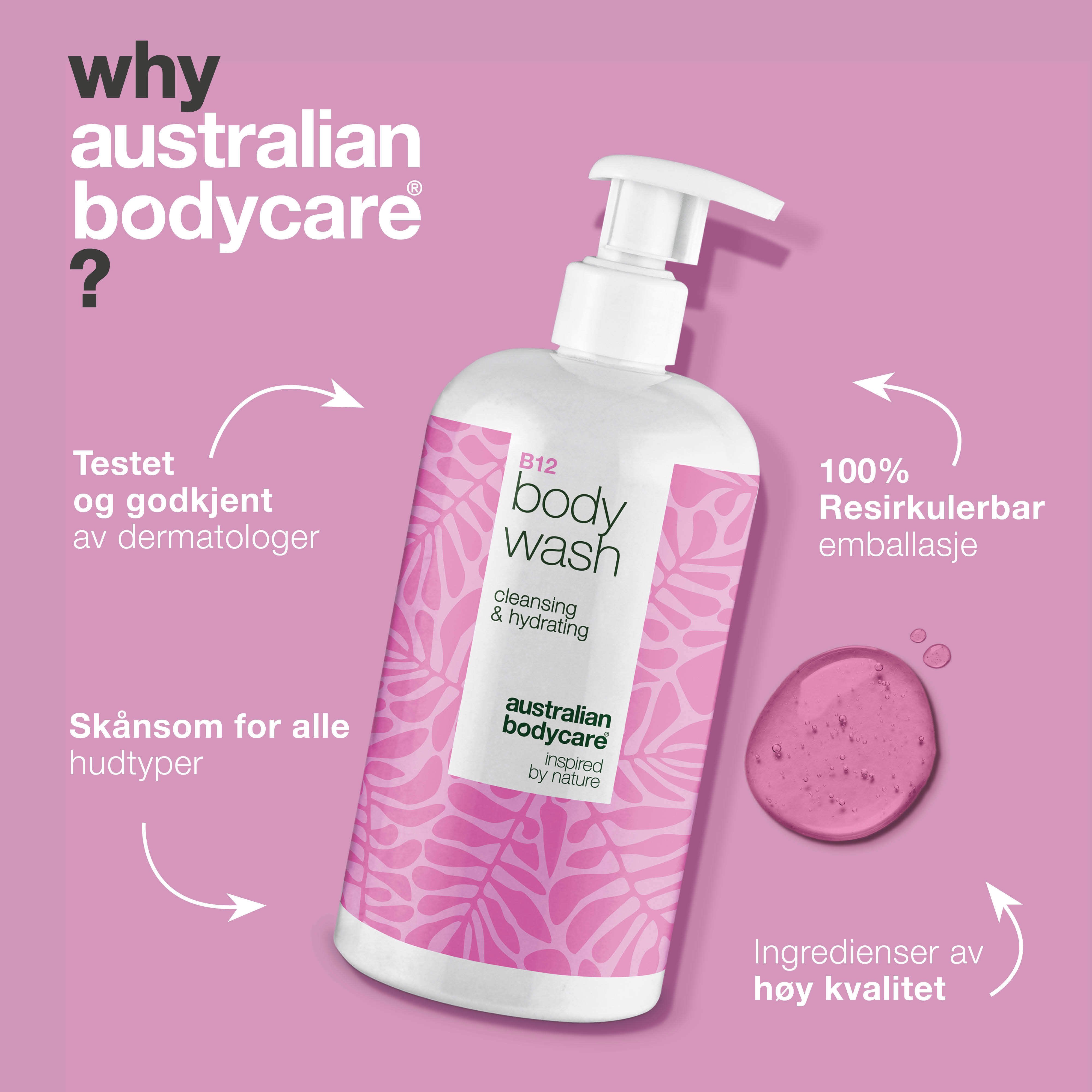 Australian Bodycare B12 Body Wash, 500 ml