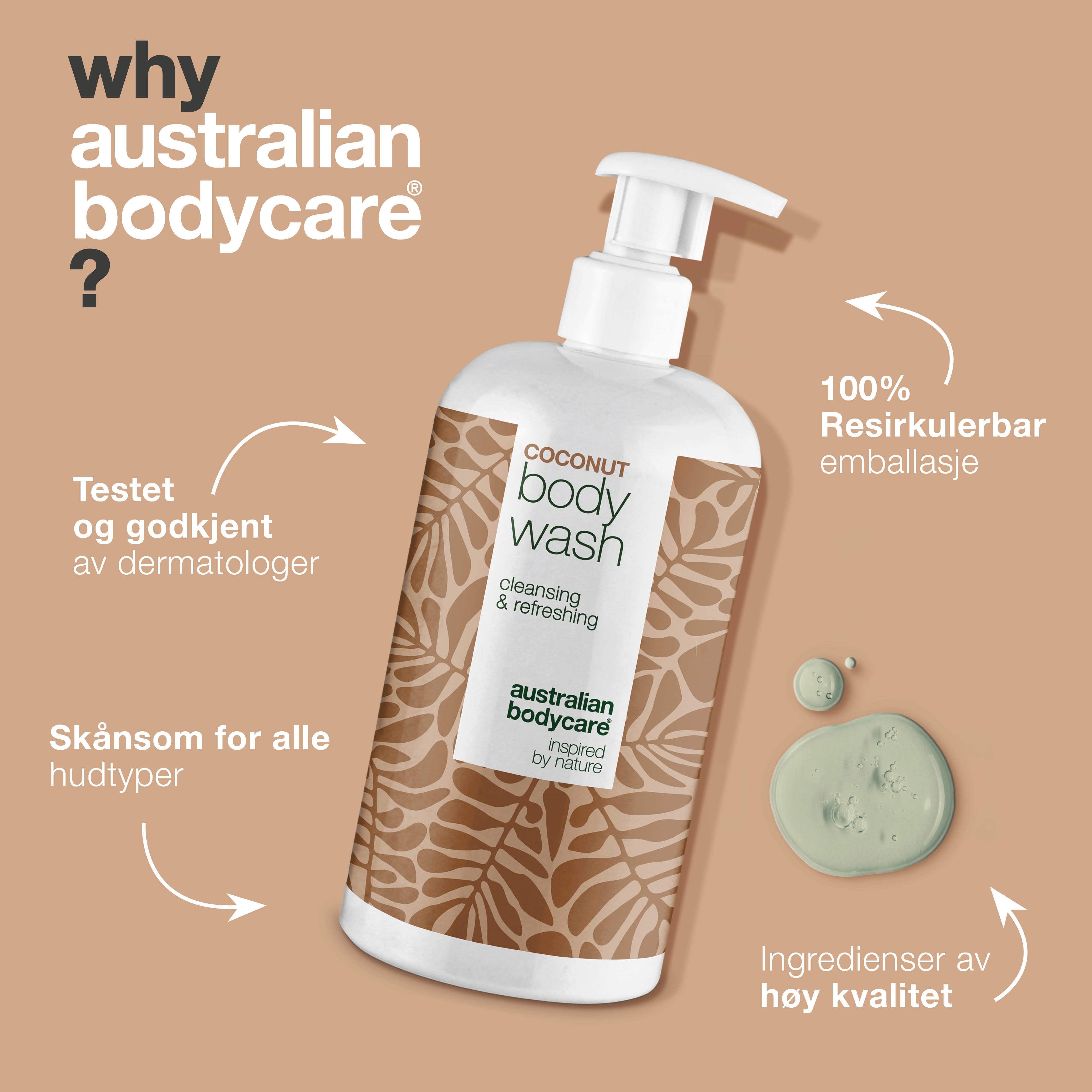 Australian Bodycare Coconut Body Wash, 500 ml