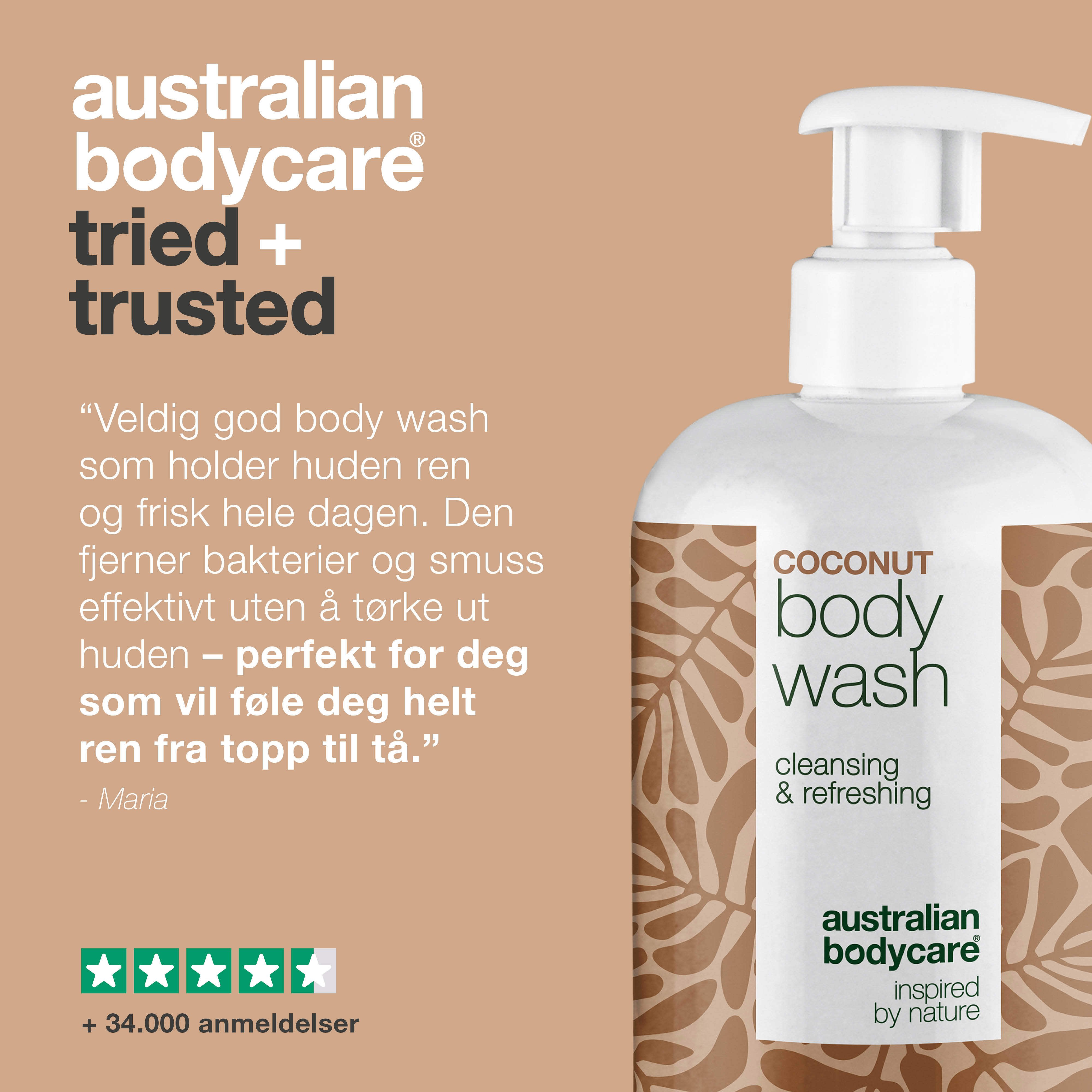 Australian Bodycare Coconut Body Wash, 500 ml